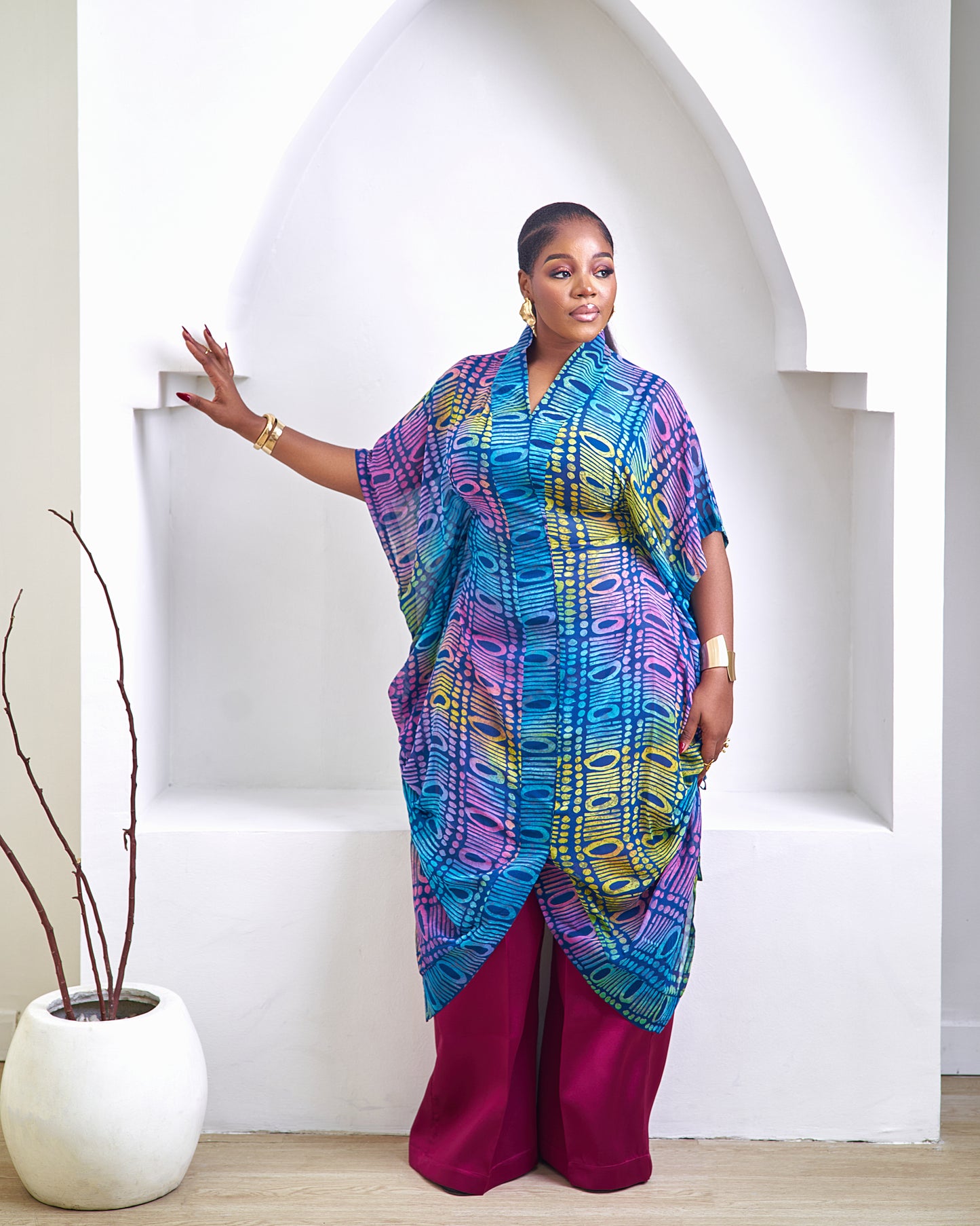 Taraji Chiffon Print Pant Set