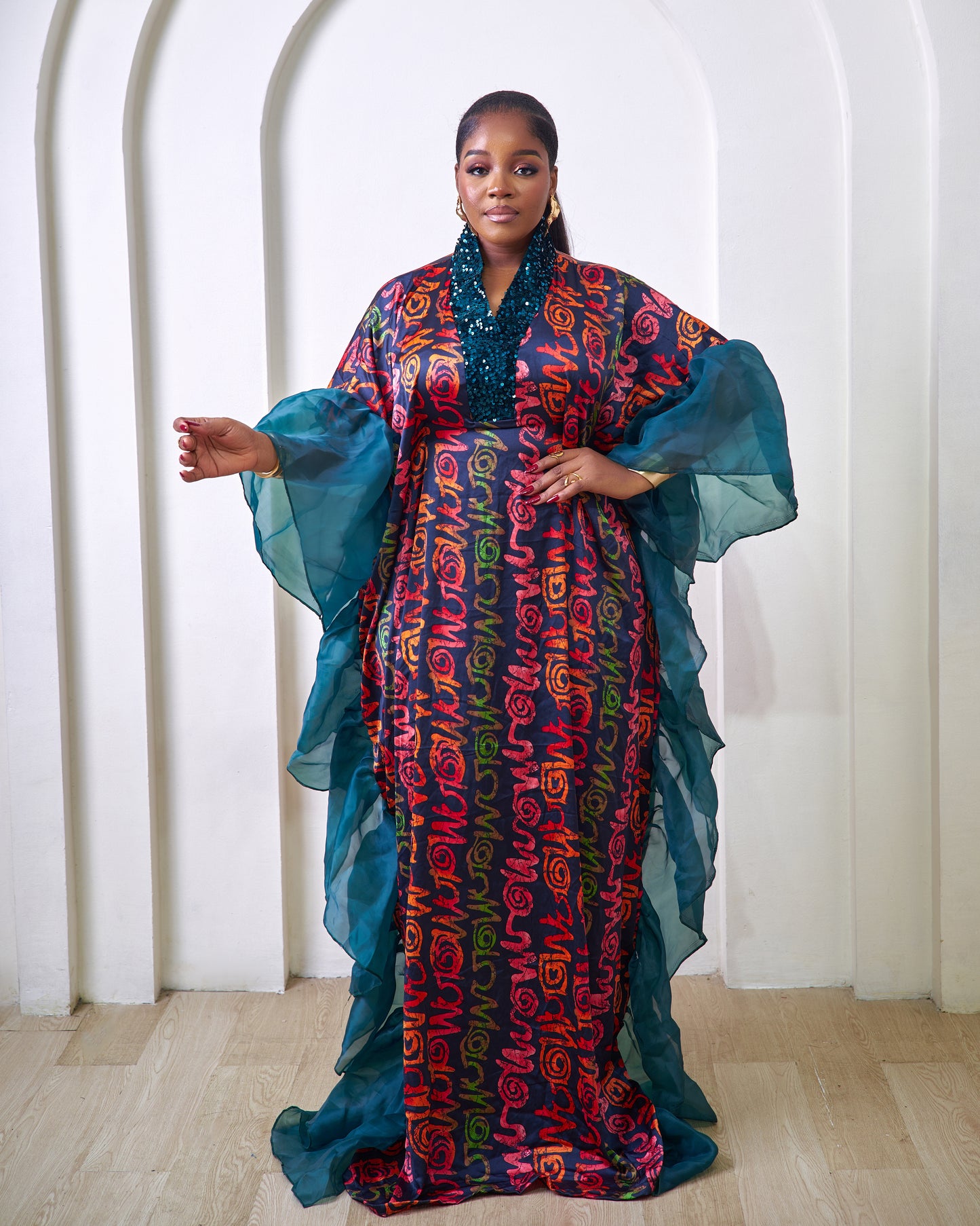 Rakia African Print Silk Boubou