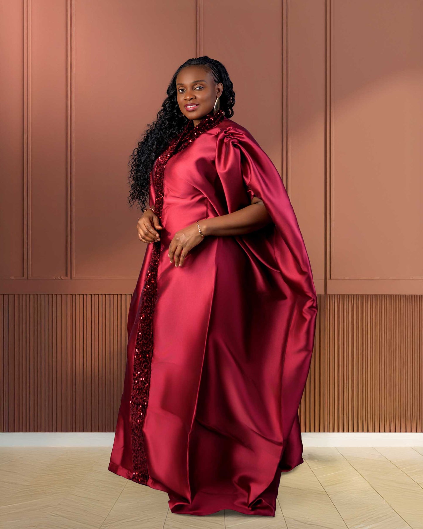 Obiye sequenced Mikado Dress