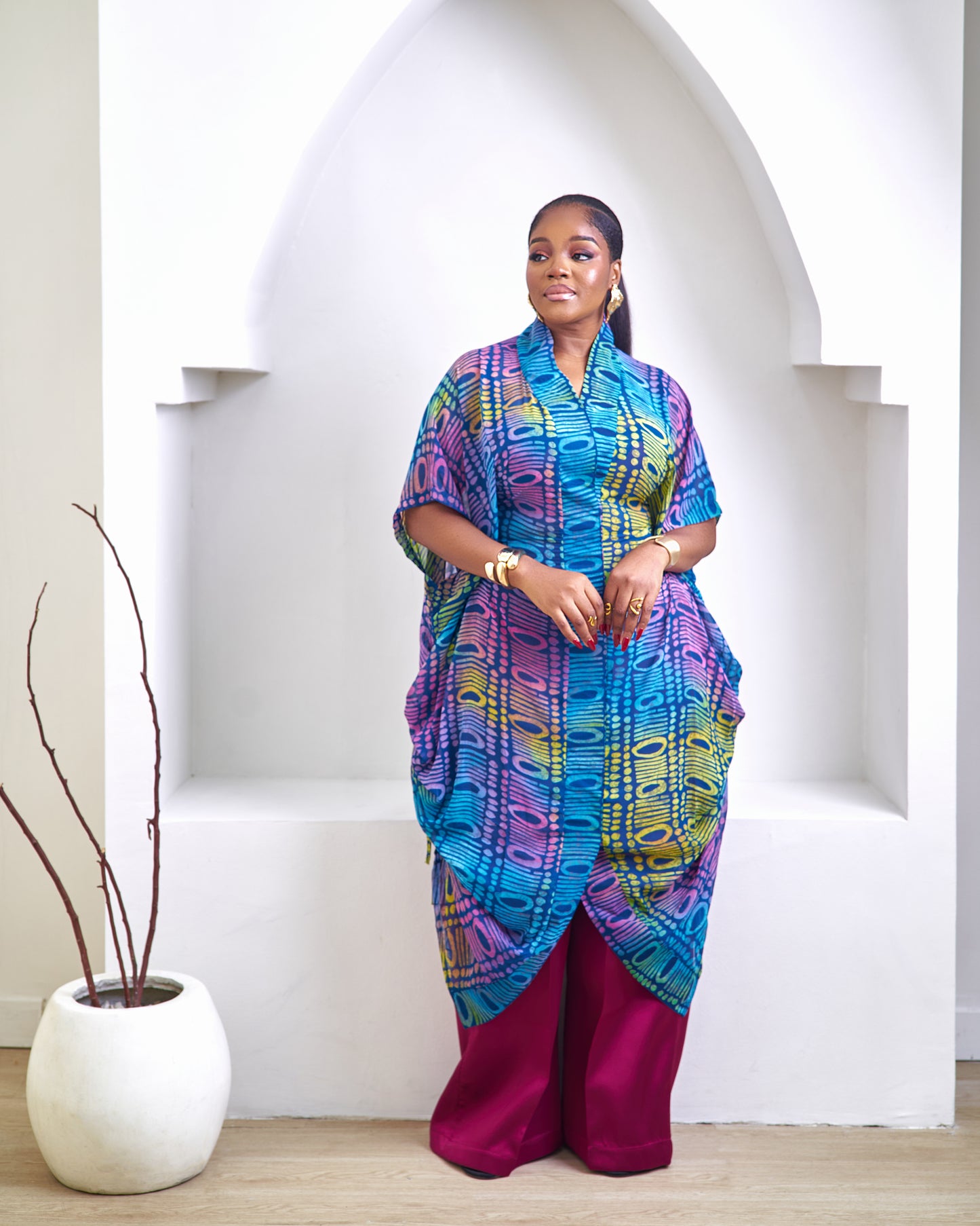 Taraji Chiffon Print Pant Set