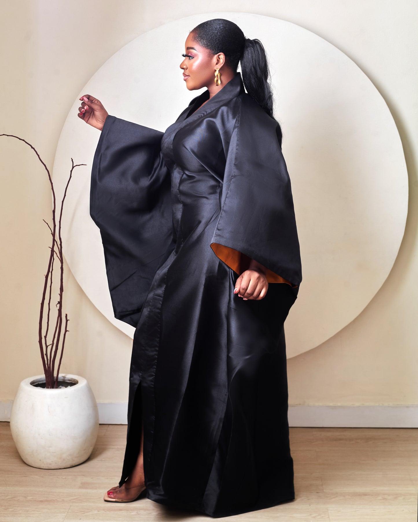 Abigail Black Mikado African Boubou