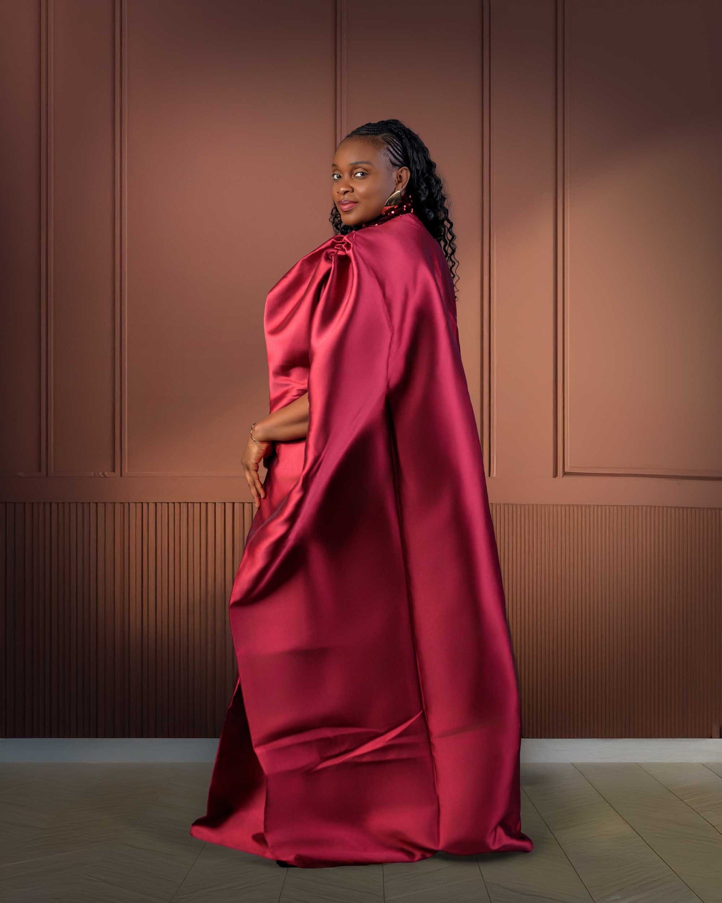 Obiye sequenced Mikado Dress