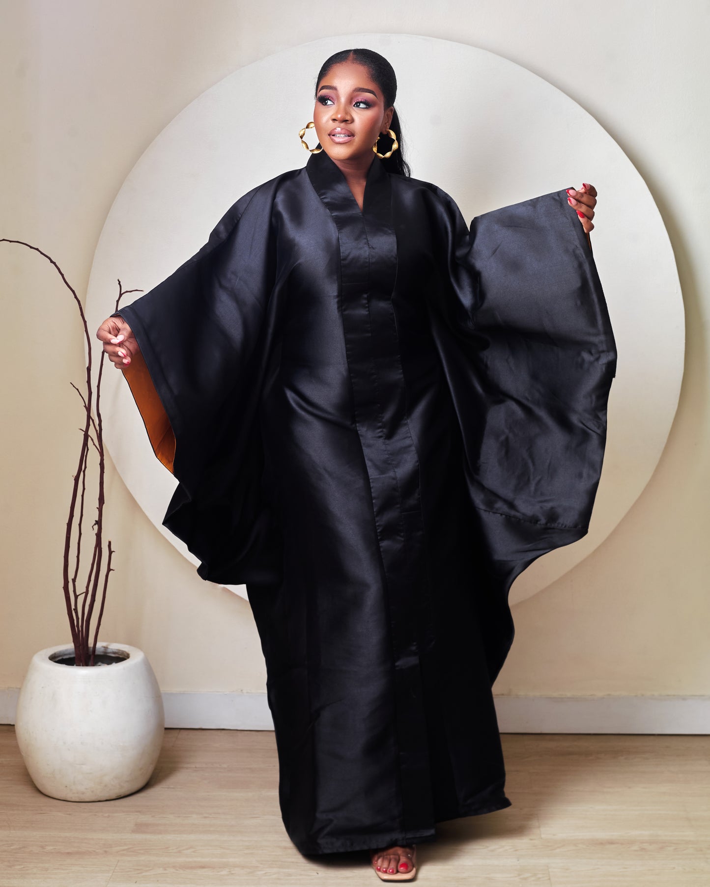 Abigail Black Mikado African Boubou
