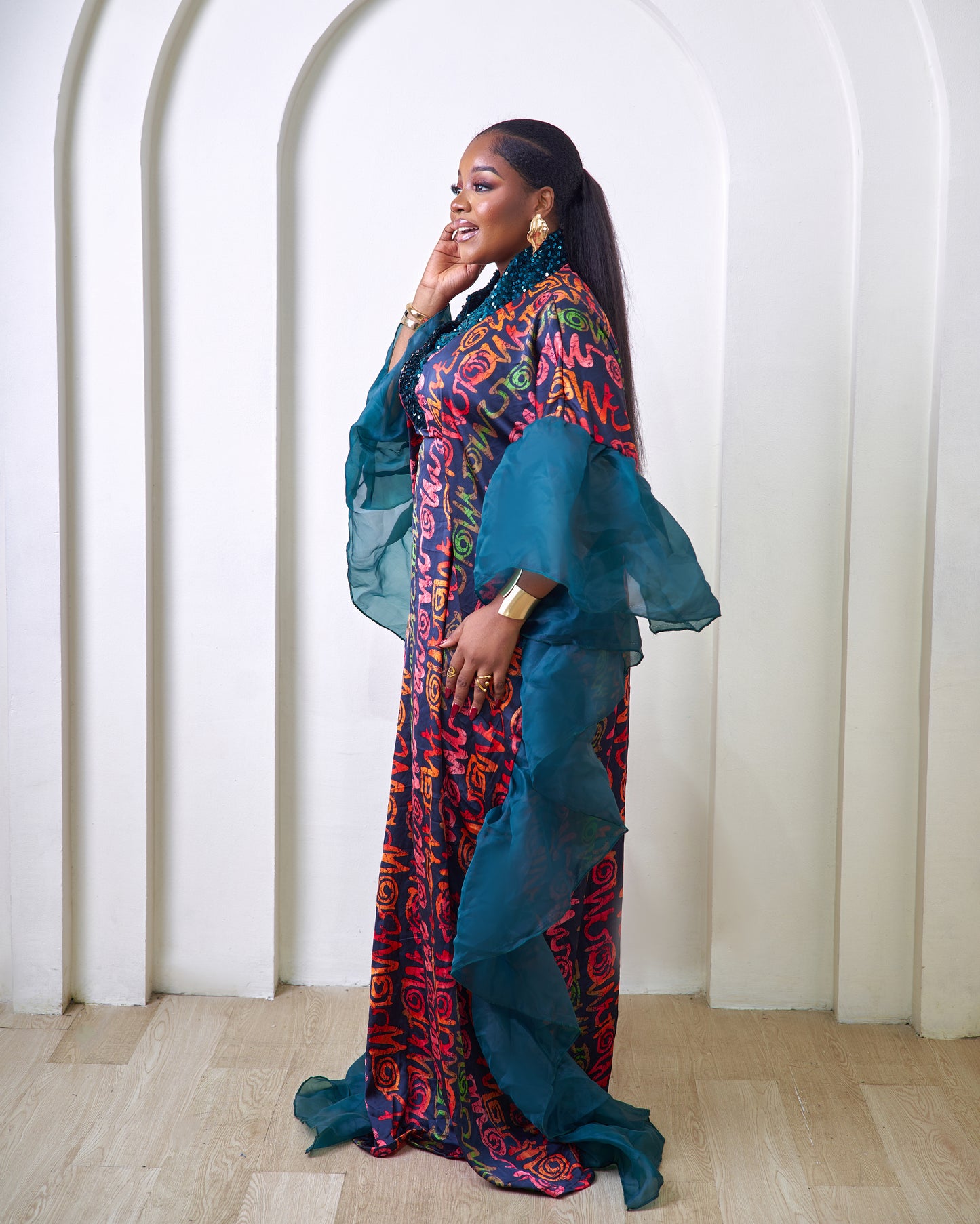 Rakia African Print Silk Boubou