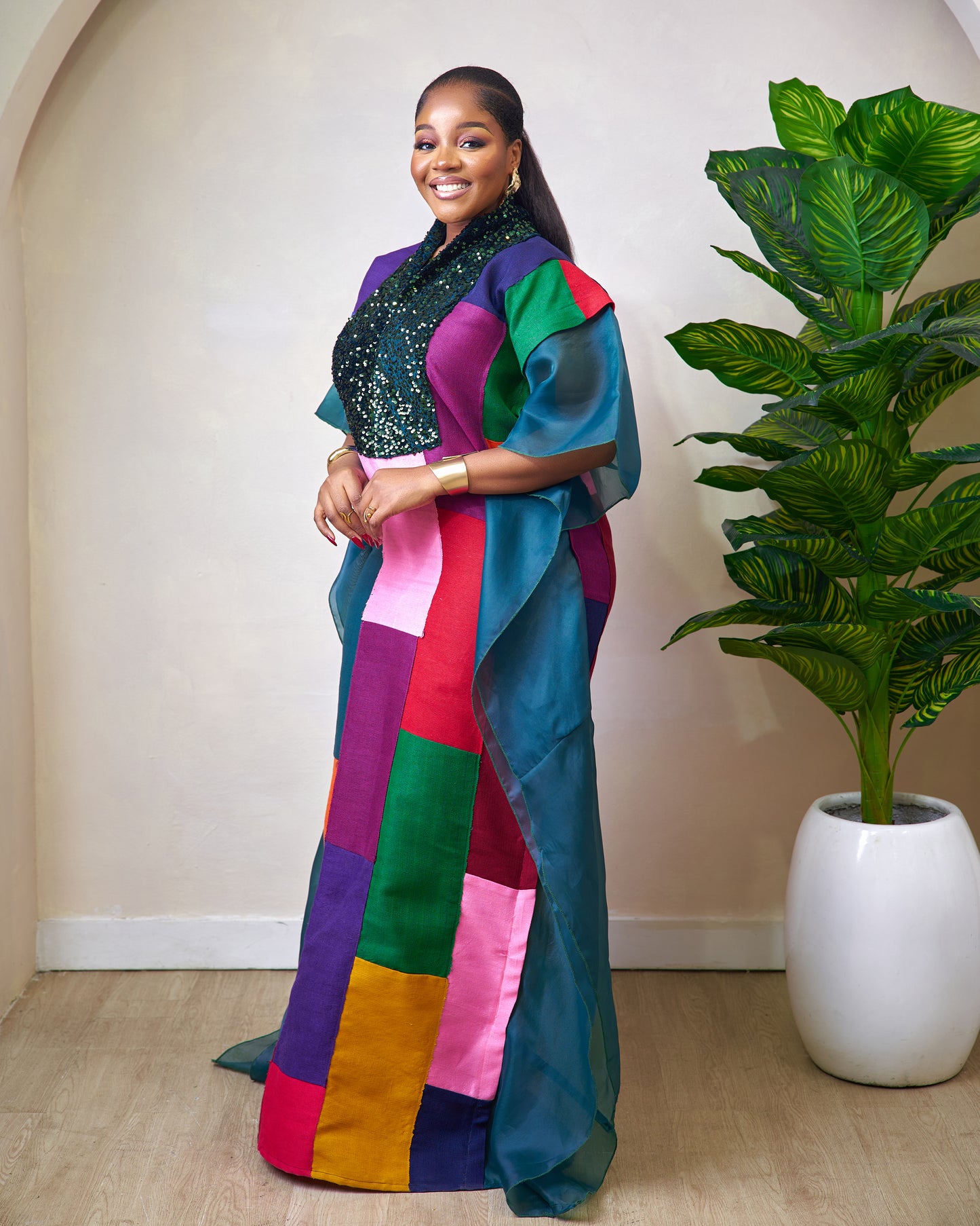 Adeyosola Aso Oke and Sequins Dress