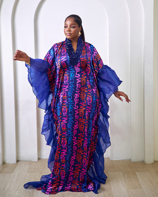 Adunni African Print Silk Boubou