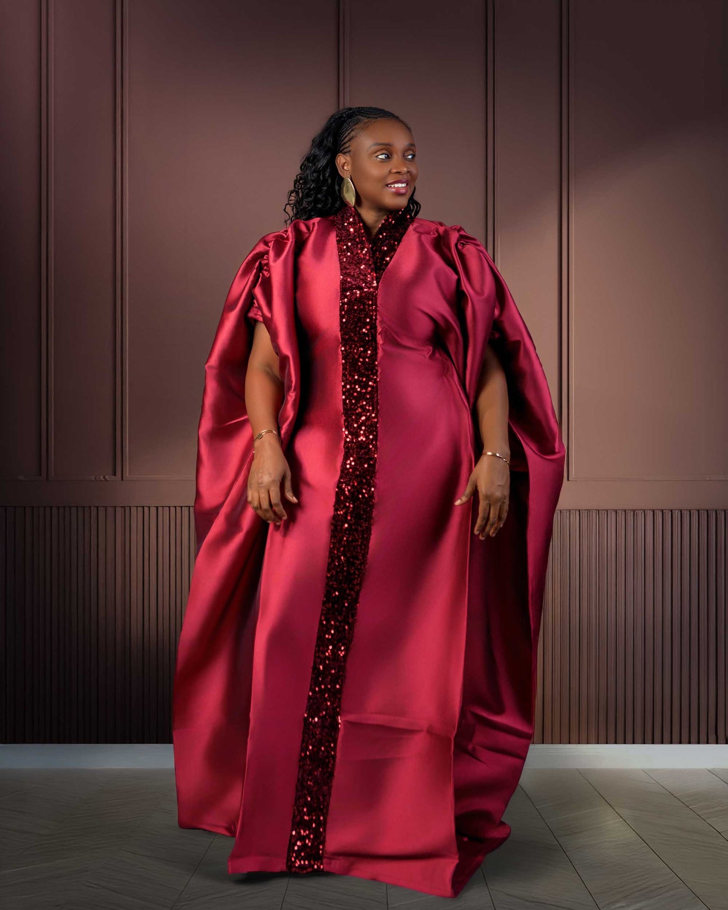 Obiye sequenced Mikado Dress