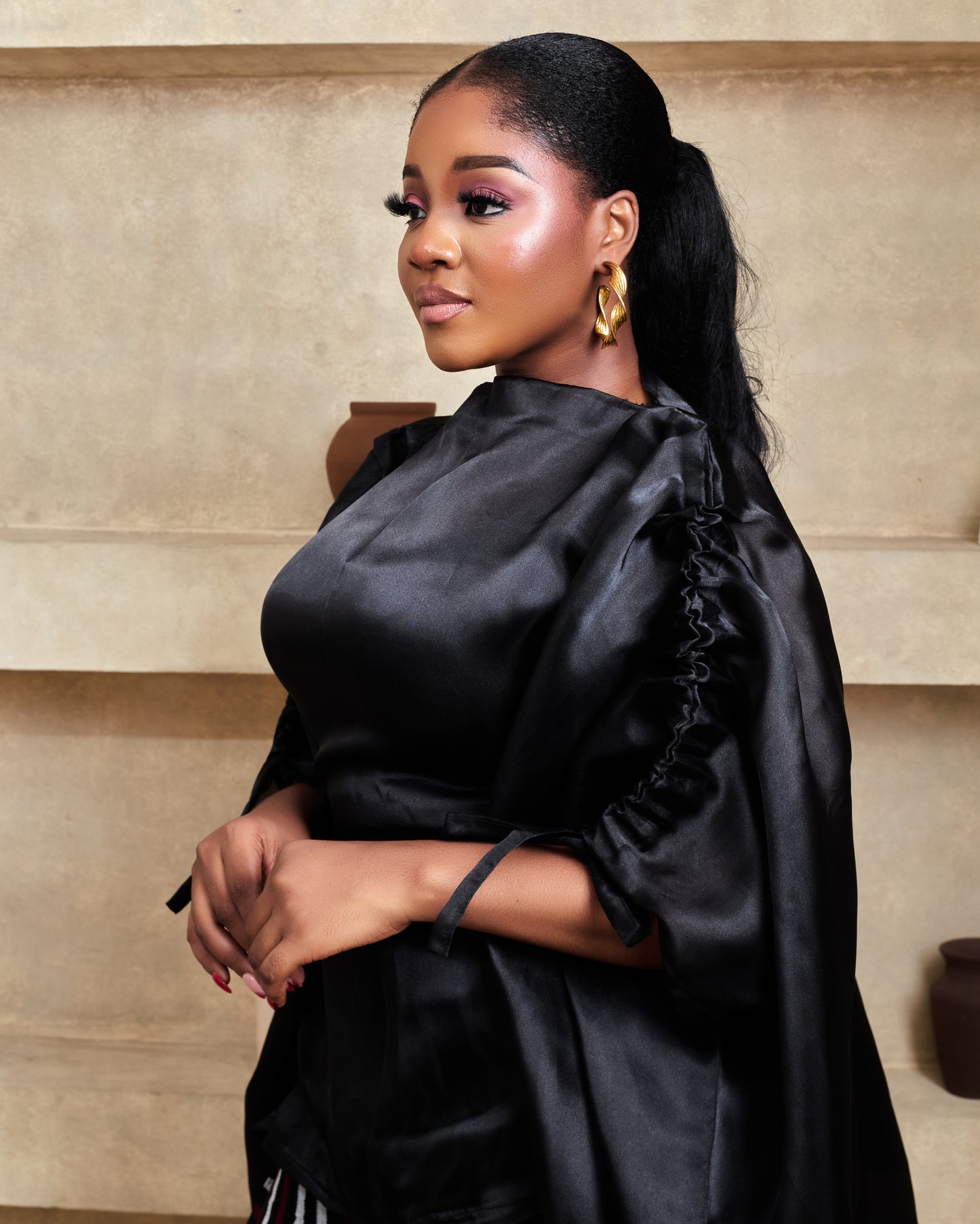 Oye Aso Oke african Hand Woven Pant with Luxurious Organdi Boubou Top