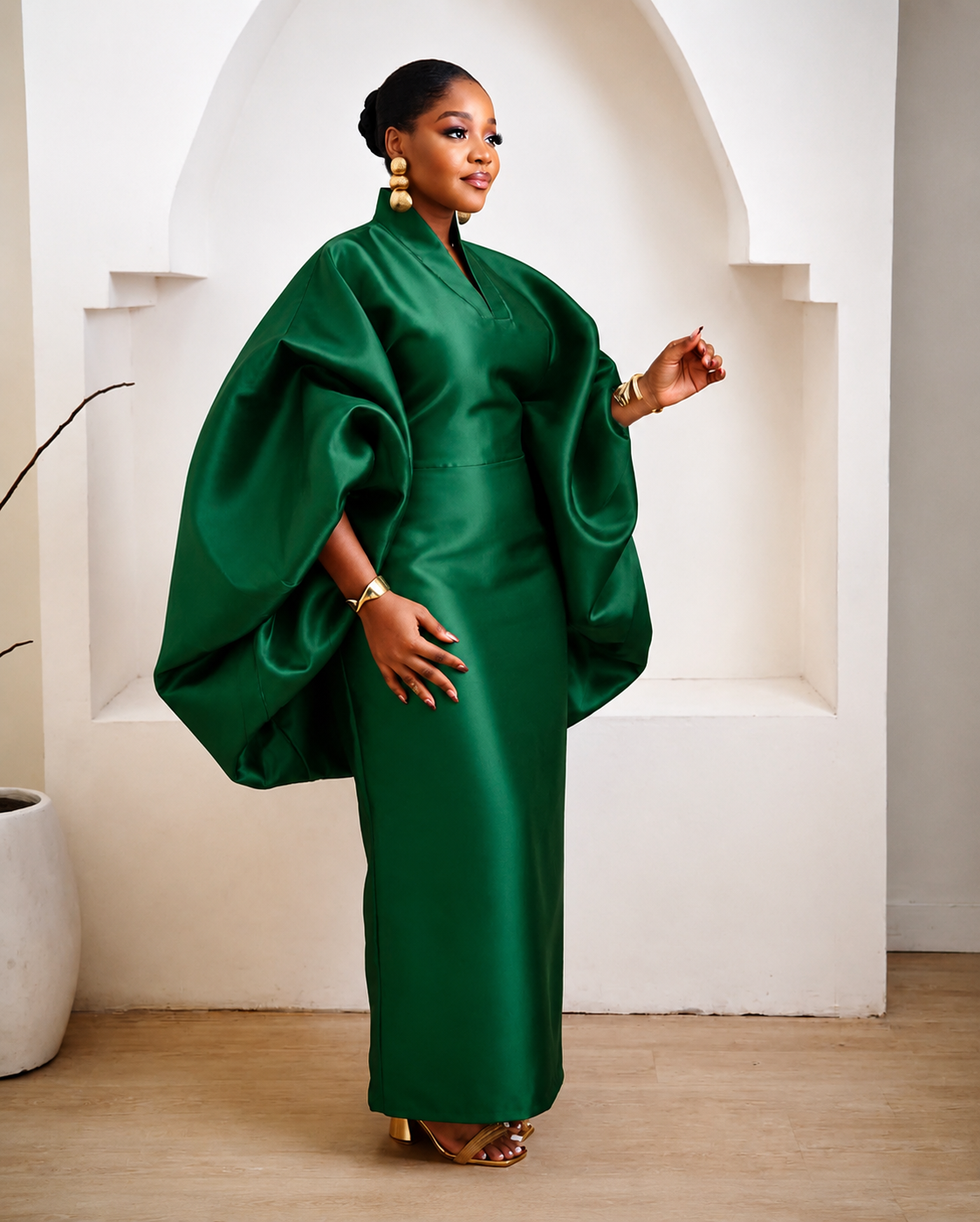 Zenebe Green Luxury African Boubou