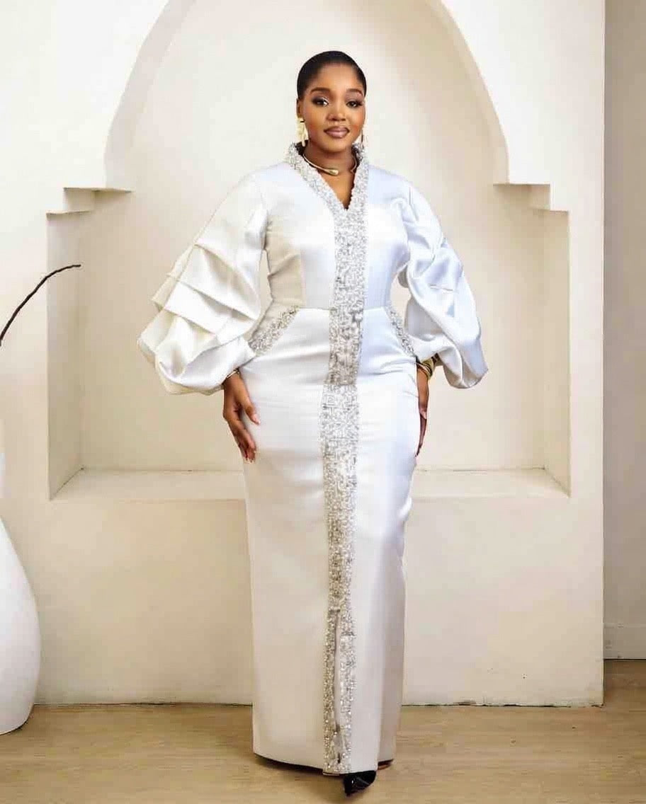 Zubaida White Kaftan African Maxi Dress – shopteda.us Zubaida White Kaftan African Maxi Dress – shopteda.us