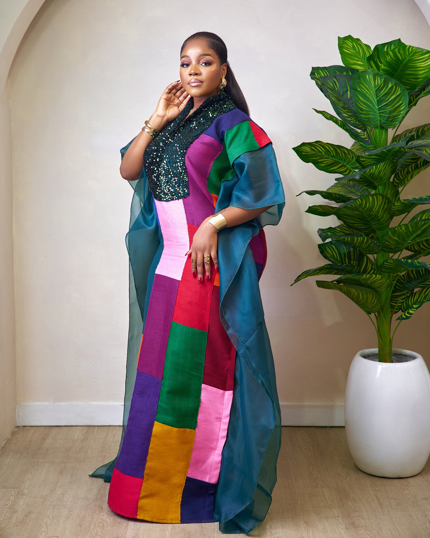 Adeyosola Aso Oke and Sequins Dress