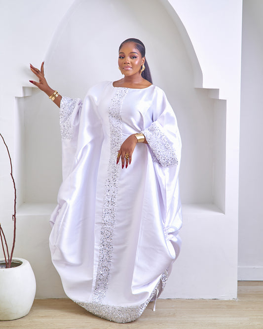 Zuri Luxurious White African Boubou