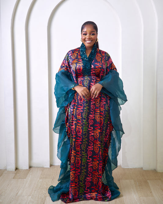 Rakia African Print Silk Boubou