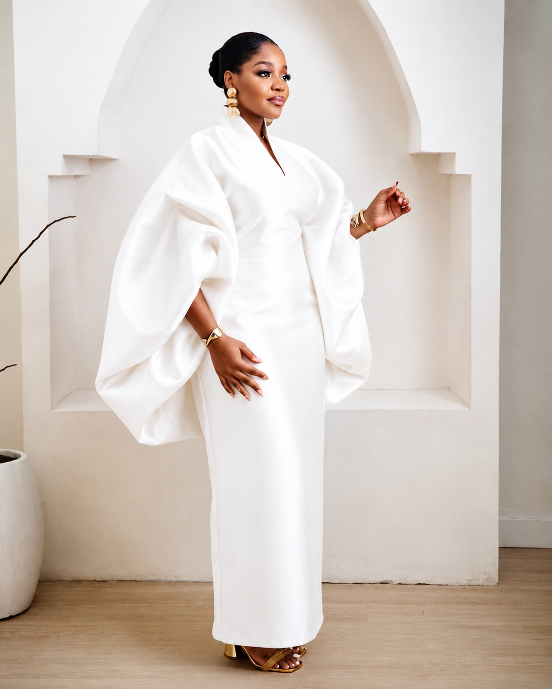 Jendayi White Luxury African Boubou