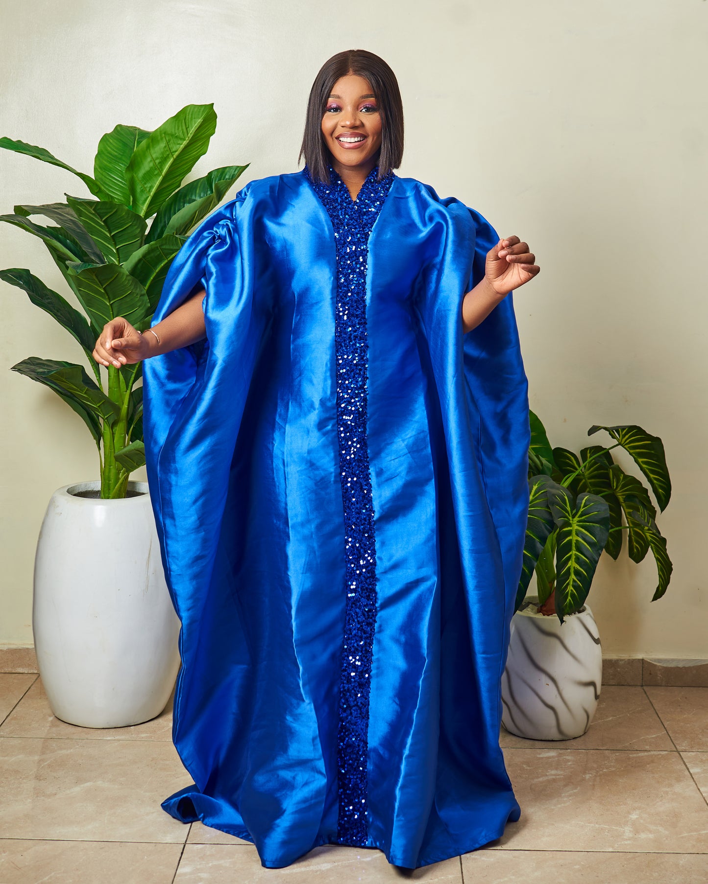 Amara shining sequence African Boubou dress