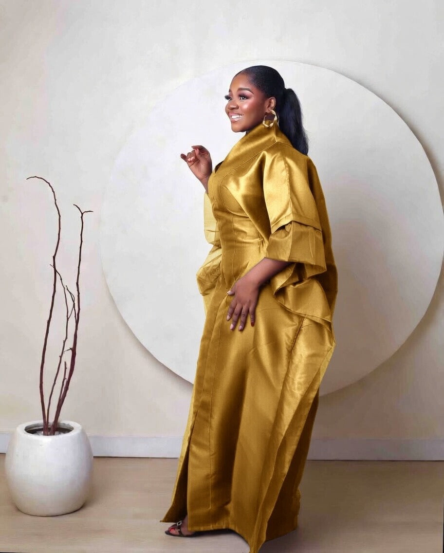 Oyinkansola Gold Mikado and Organdi African Boubou