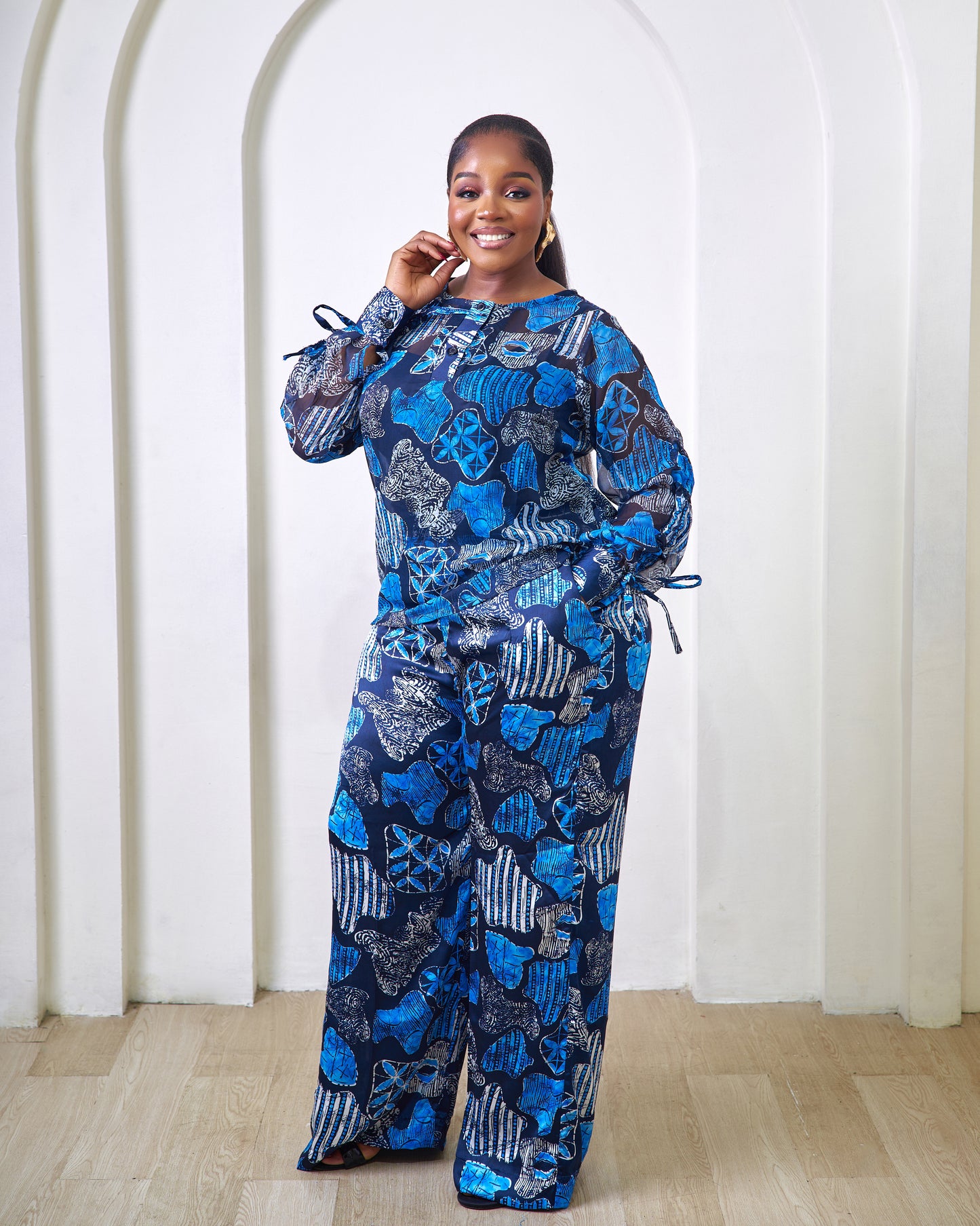 Fatima african print 2-piece pant set