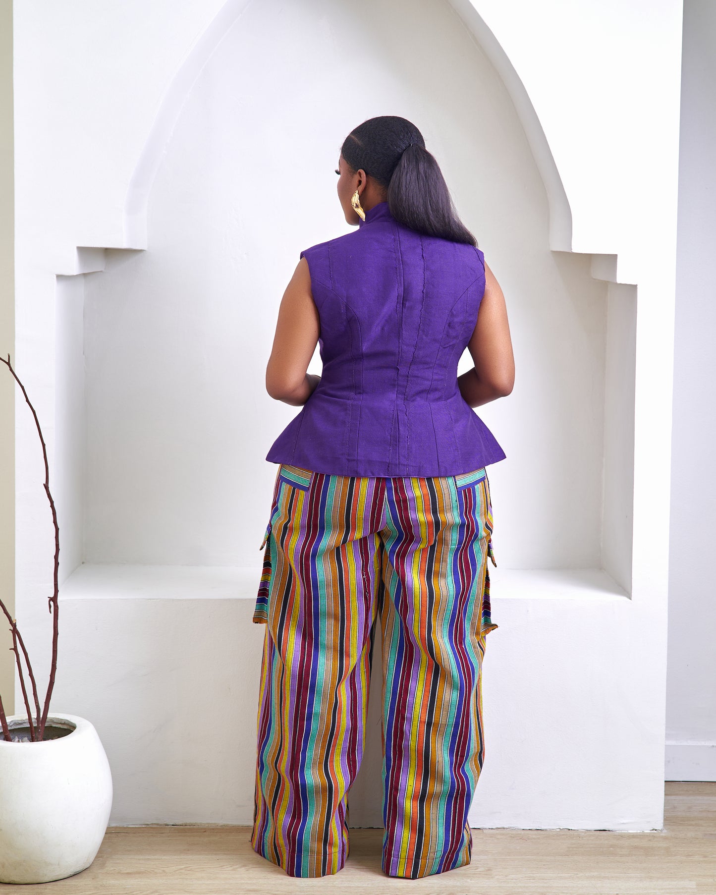 Ada Lux Aso Oke African Print Pant Set