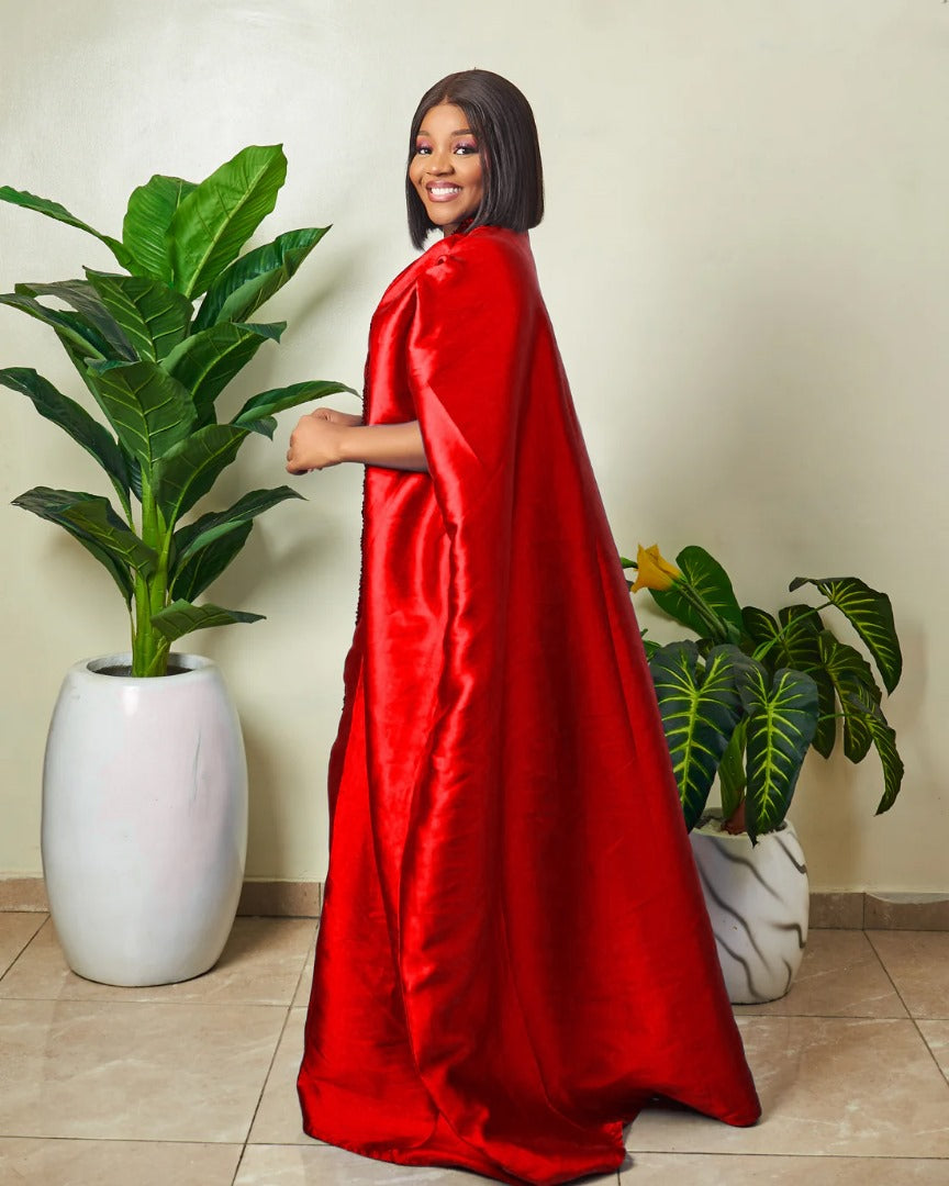 Adeola Red Women's African Mikado Boubou