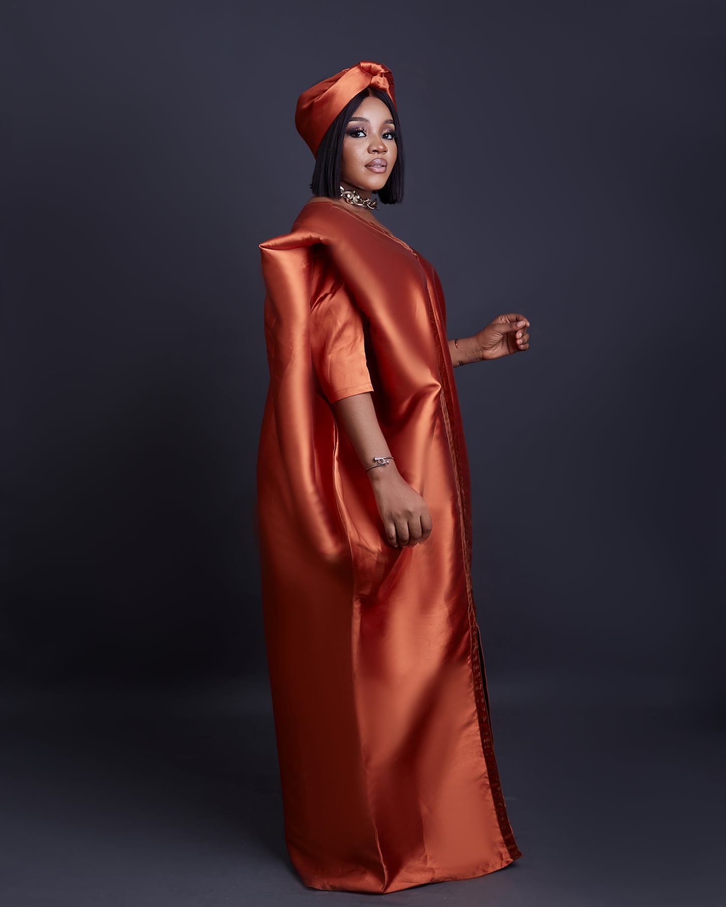 Nina African print Mikado Boubou dress