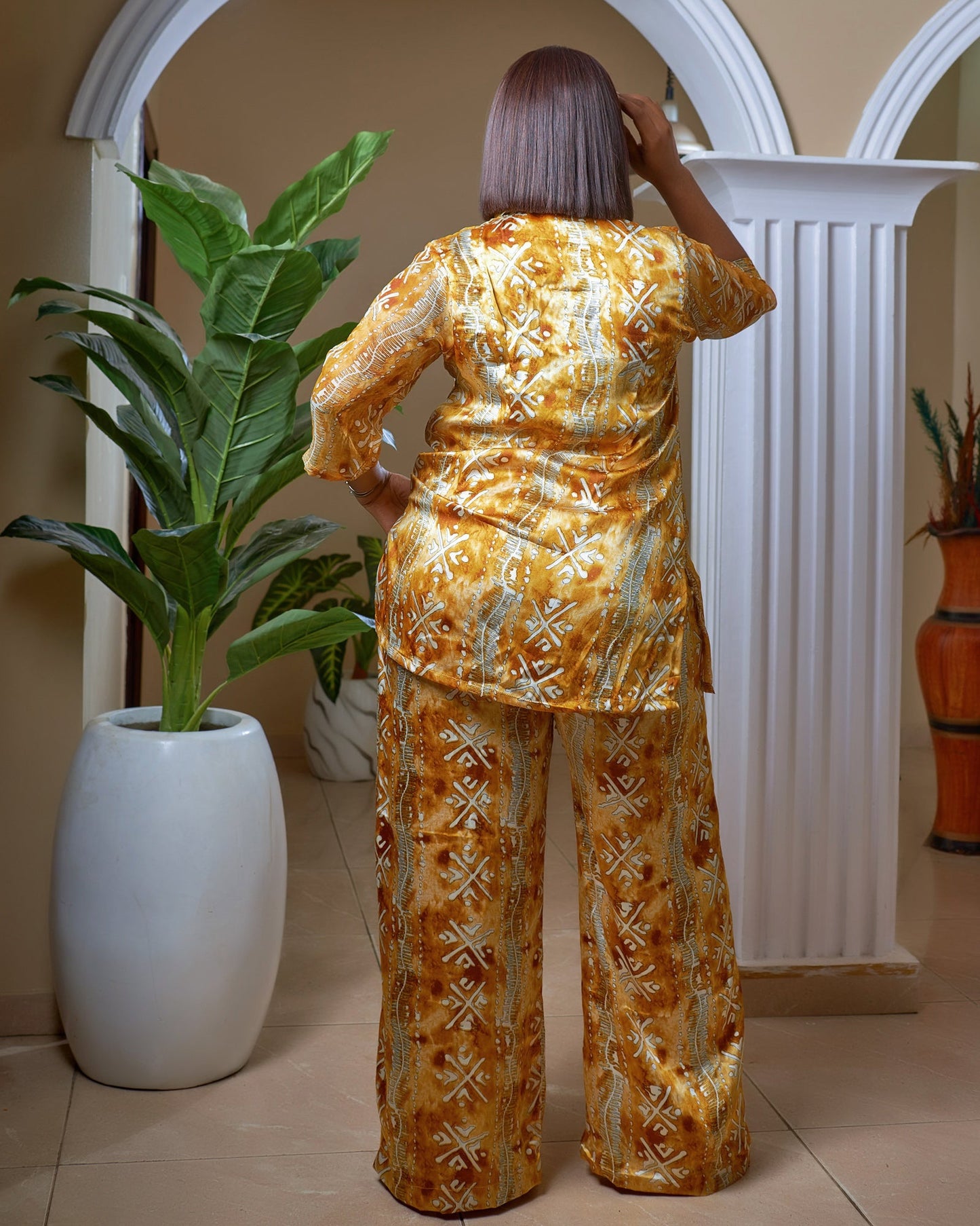 Della Silk and Chiffon Pant Set