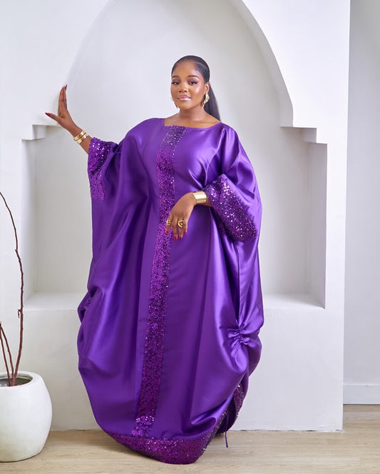 Asa Luxurious Purple African Boubou