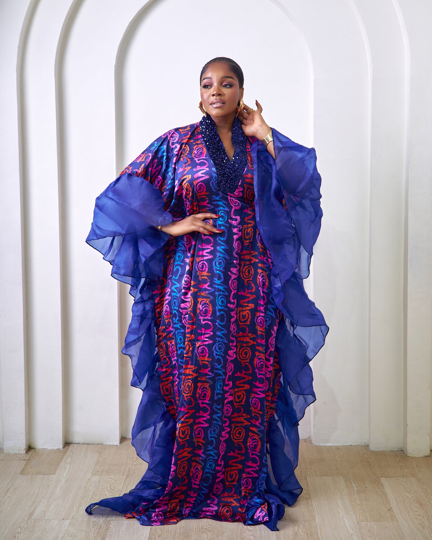 Adunni African Print Silk Boubou