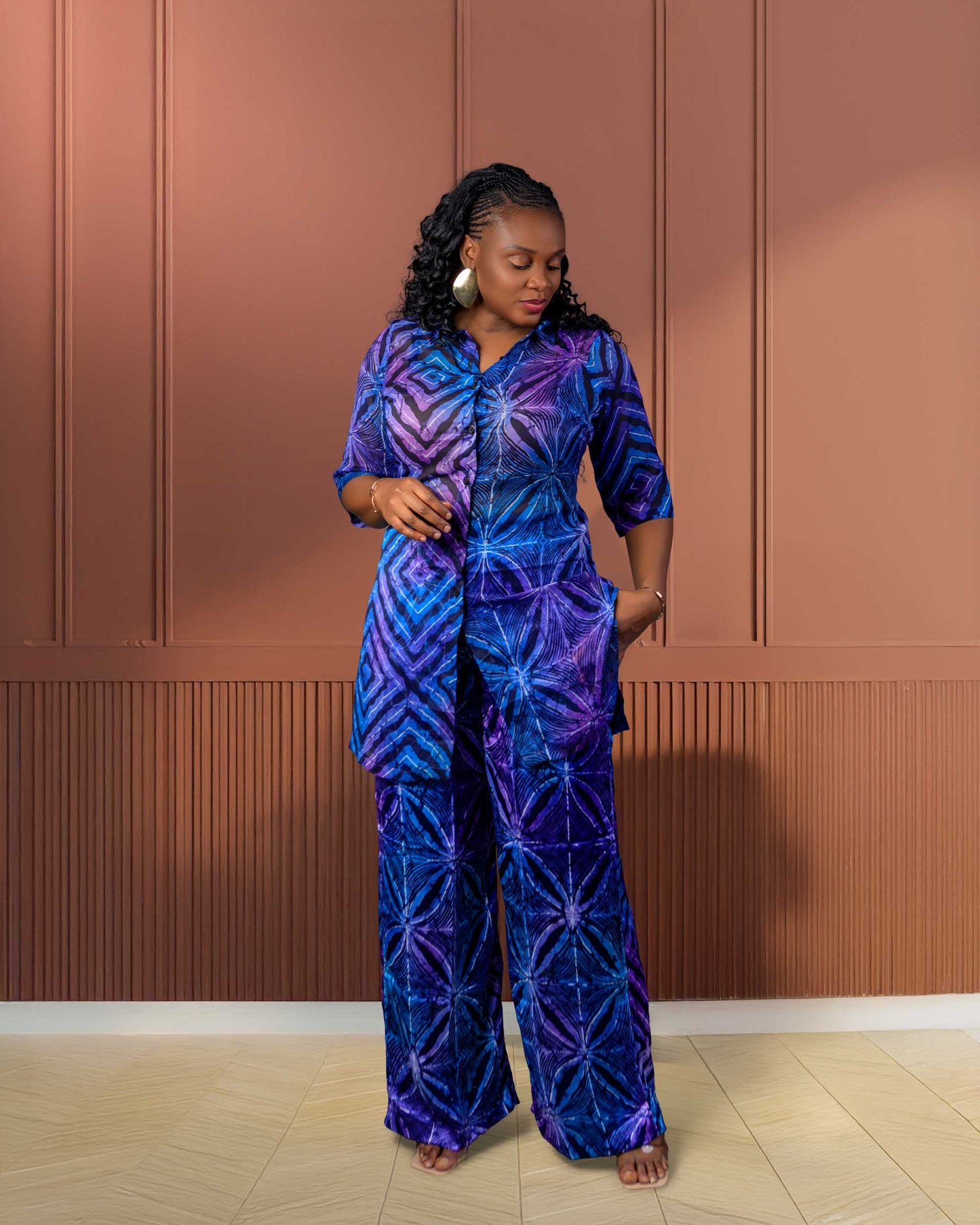 Obehi african print stylish 2-piece pant