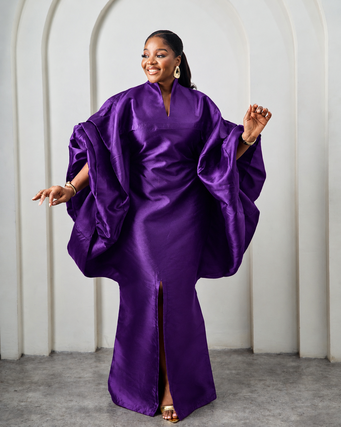 Eshe Purple African Luxury Boubou