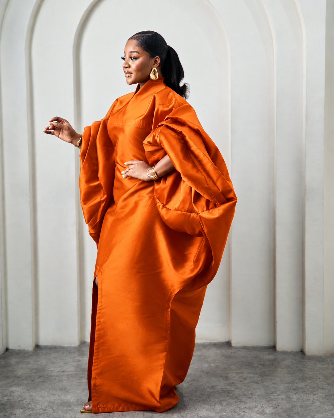 Eshe Orange Luxury African Boubou