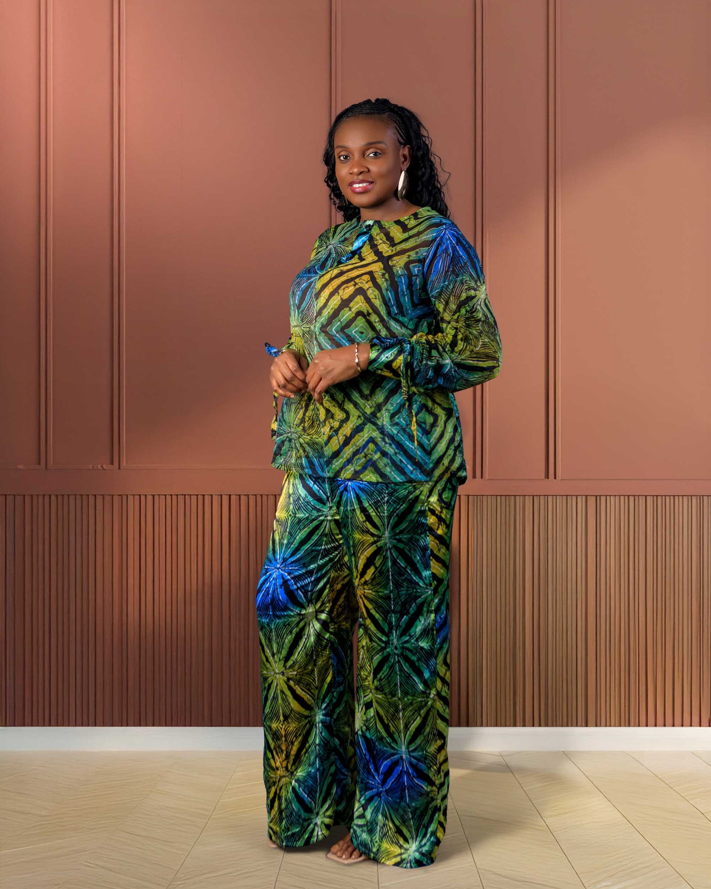 Odachi african print 2-piece pant set