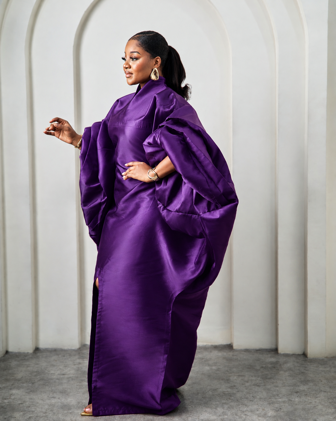 Eshe Purple African Luxury Boubou