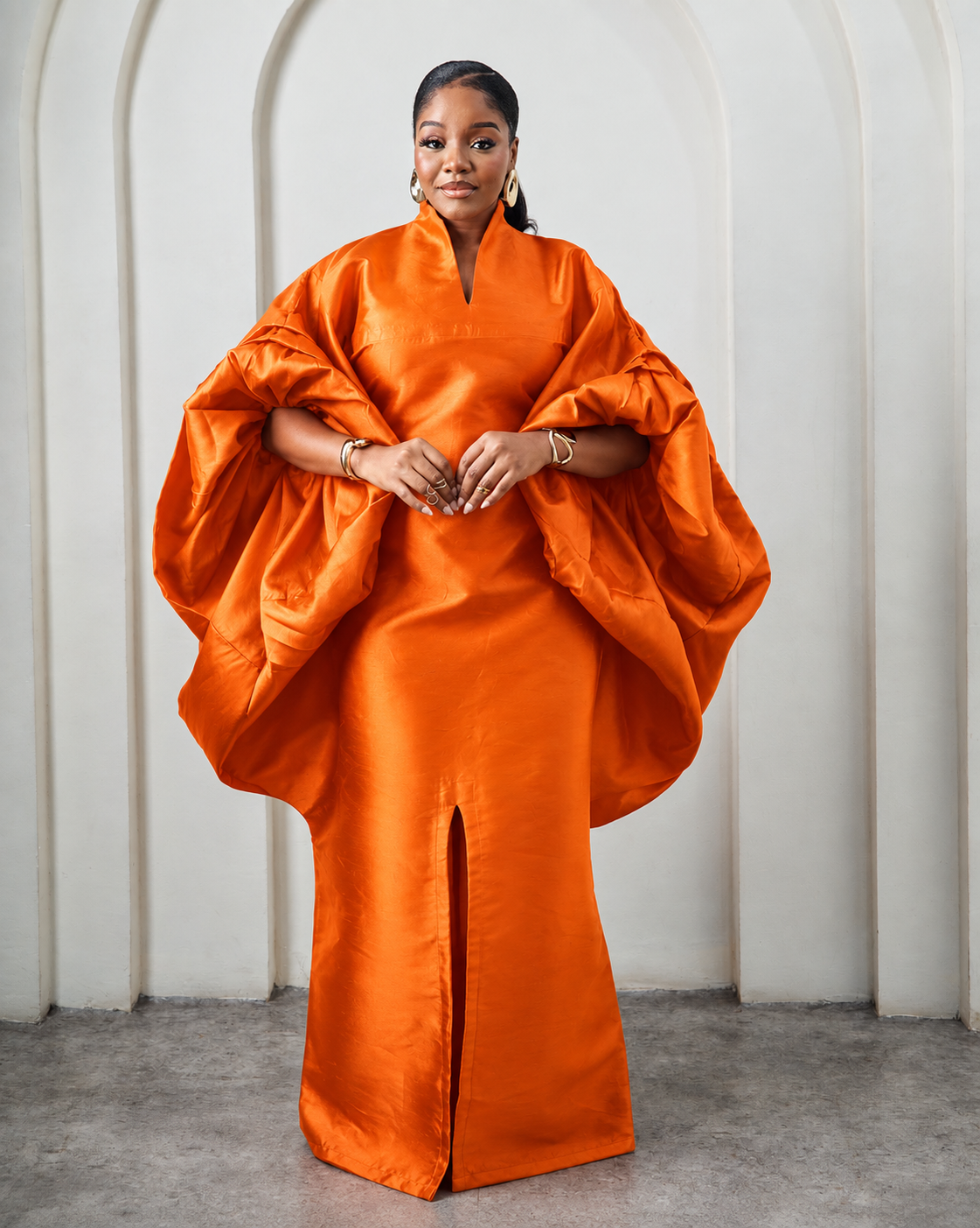 Eshe Orange Luxury African Boubou