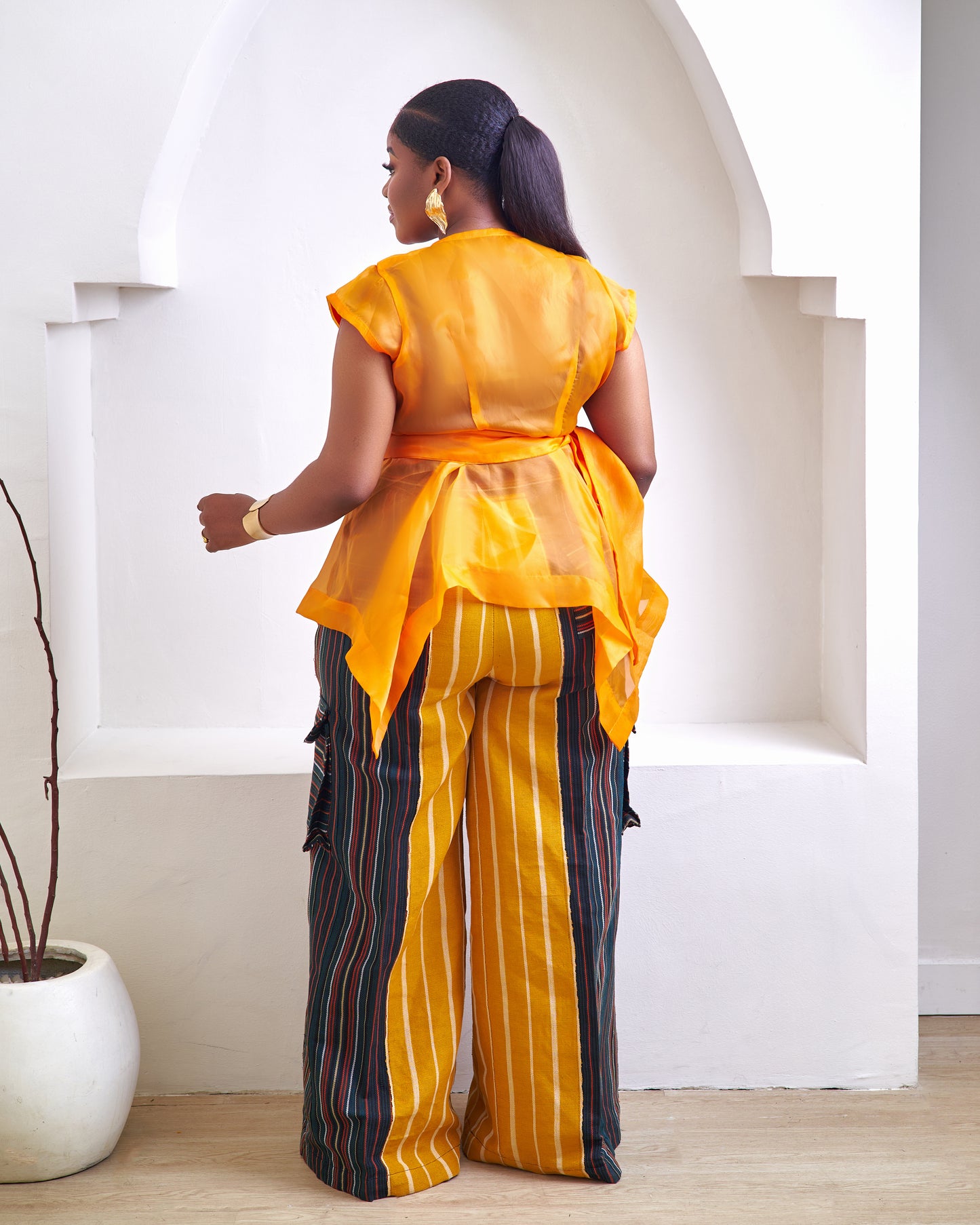 Thuli 2 piece African Aso Oke Pant Set