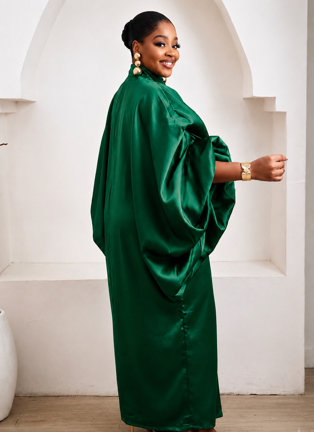 Zenebe Green Luxury African Boubou