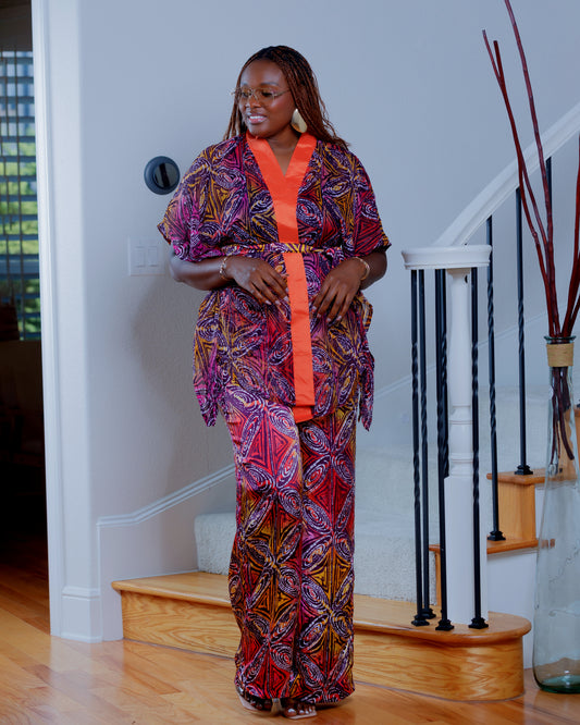 Bella African Silk Pant set