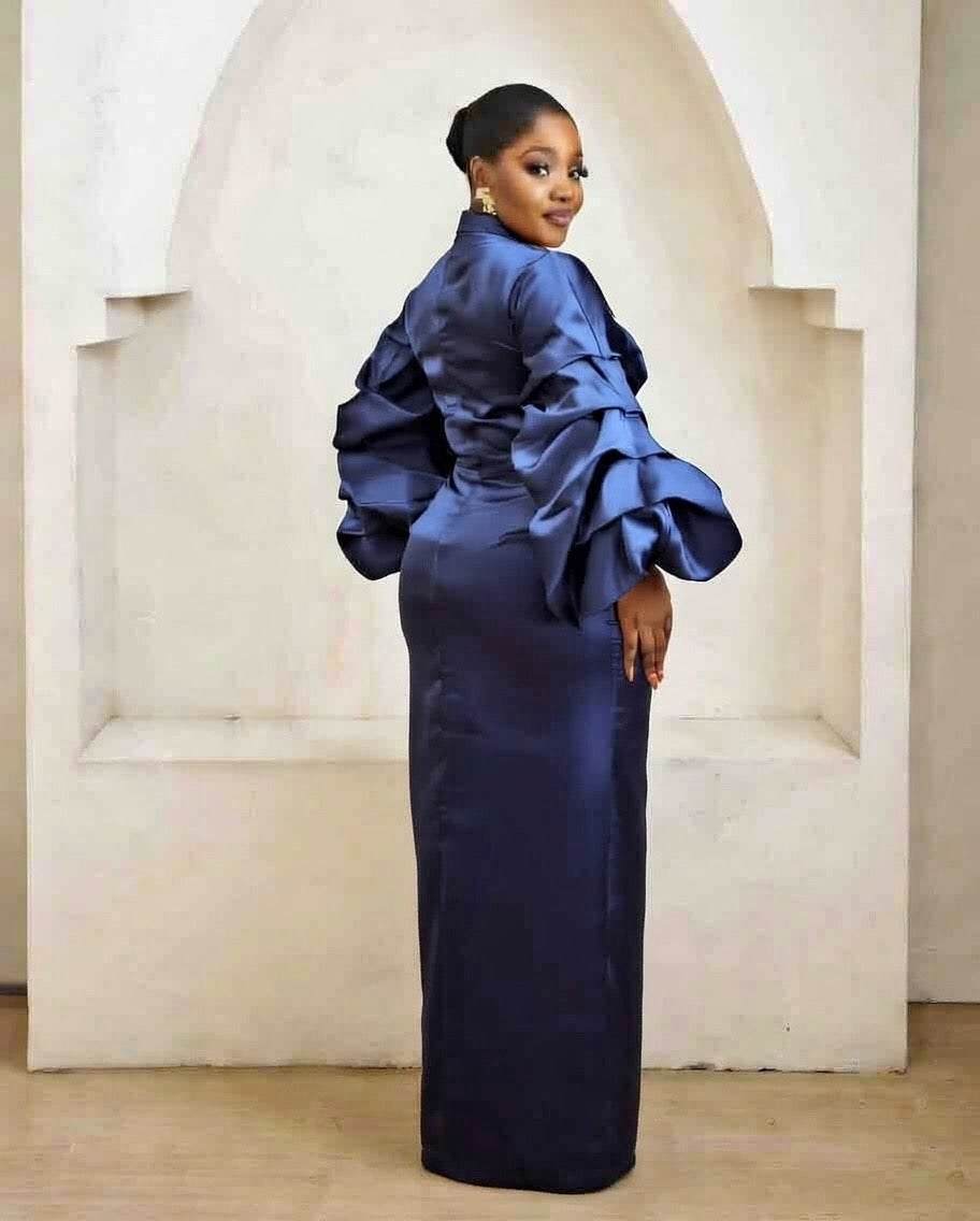 Ifeyi Blue Kaftan African Maxi Dress