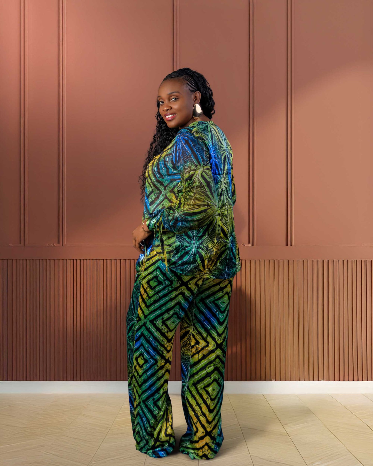 Odachi african print 2-piece pant set