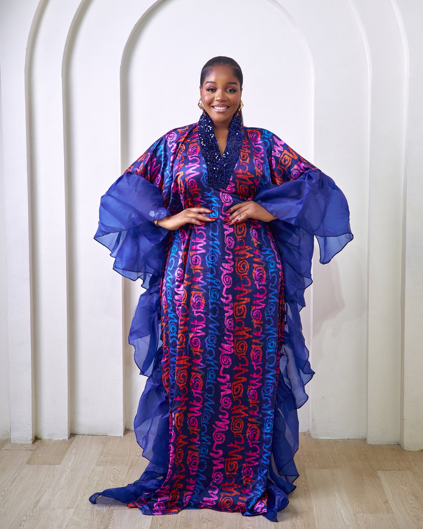 Adunni African Print Silk Boubou