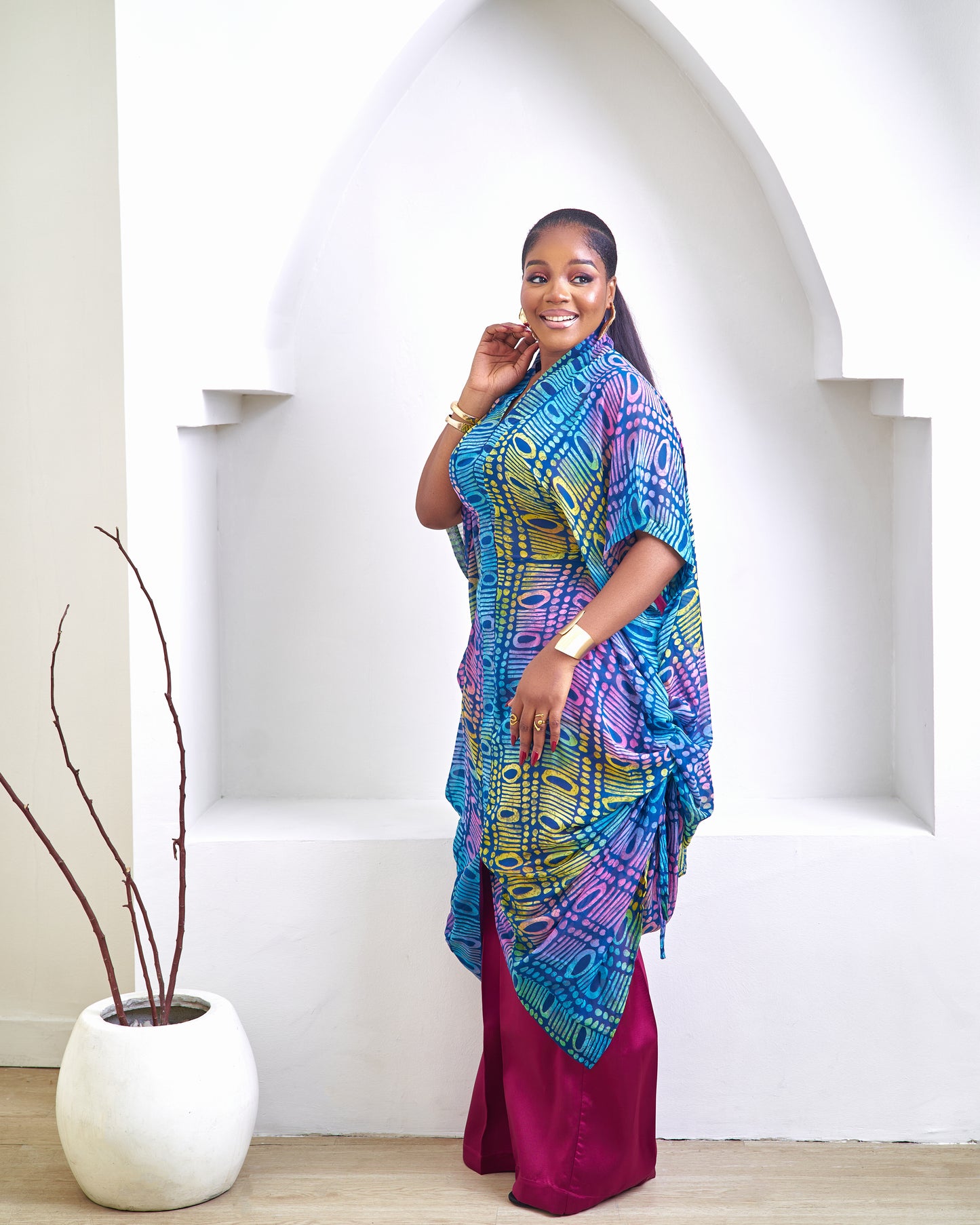 Taraji Chiffon Print Pant Set