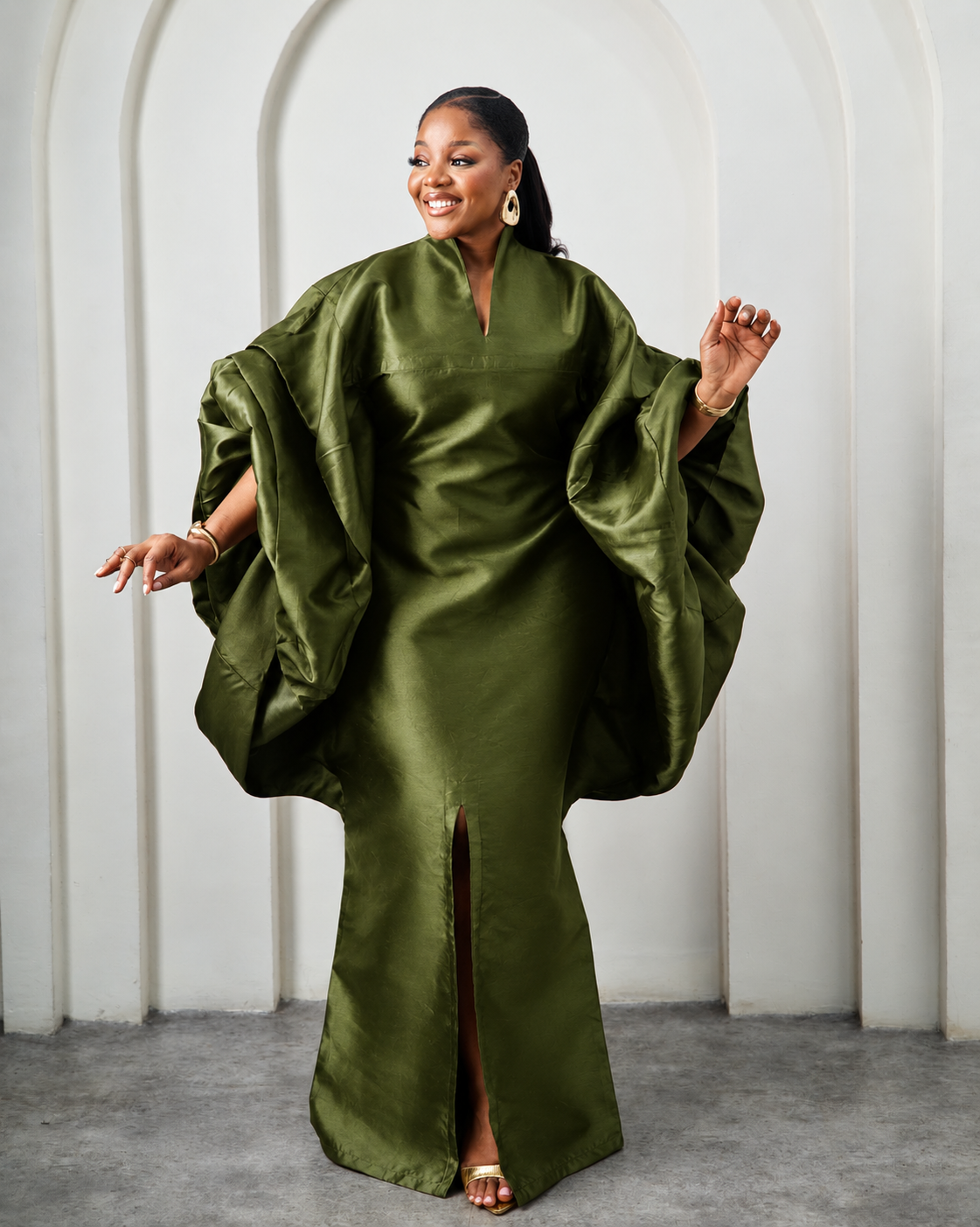 Eshe Green African Luxury Boubou