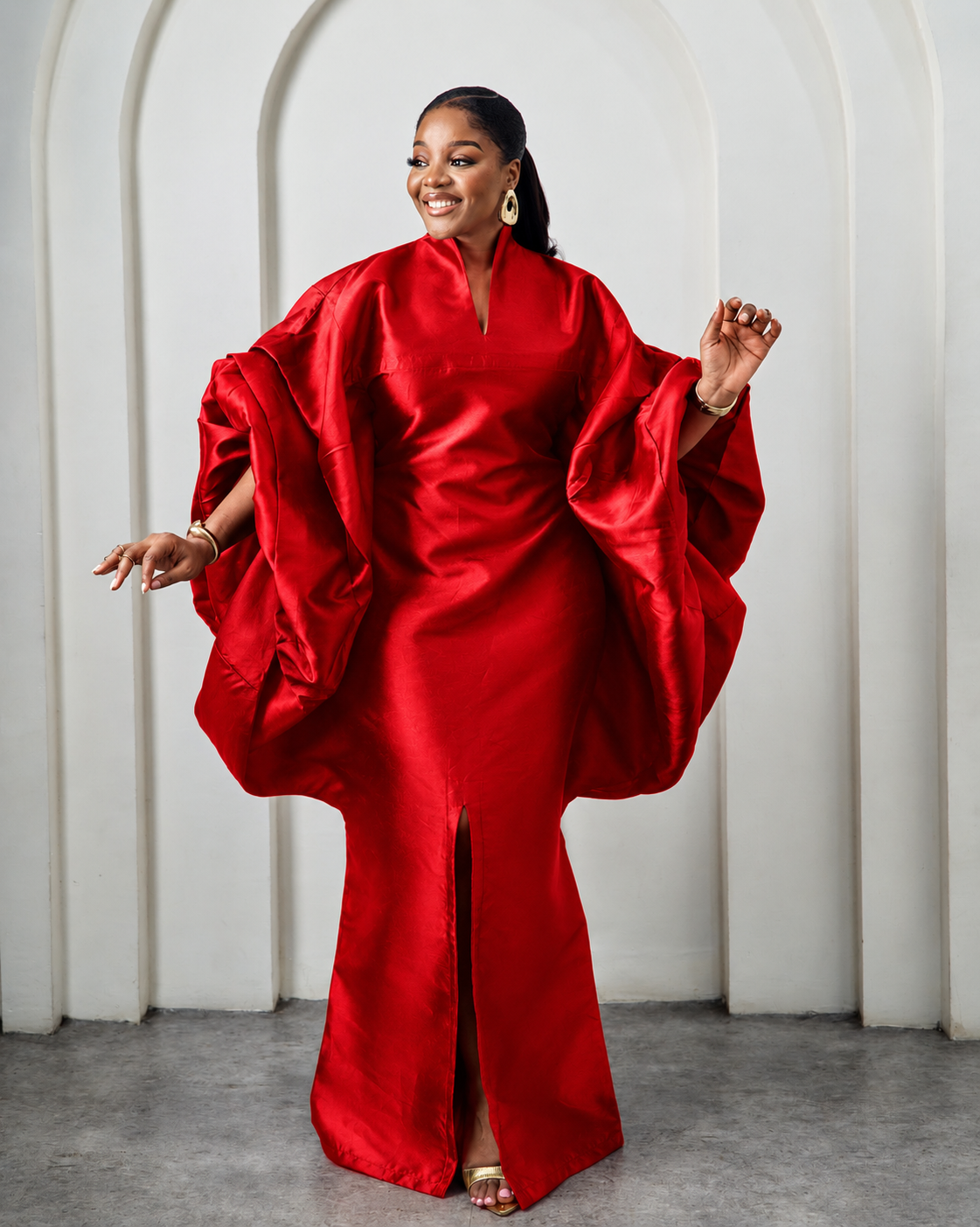 Eshe Red Luxury African Boubou