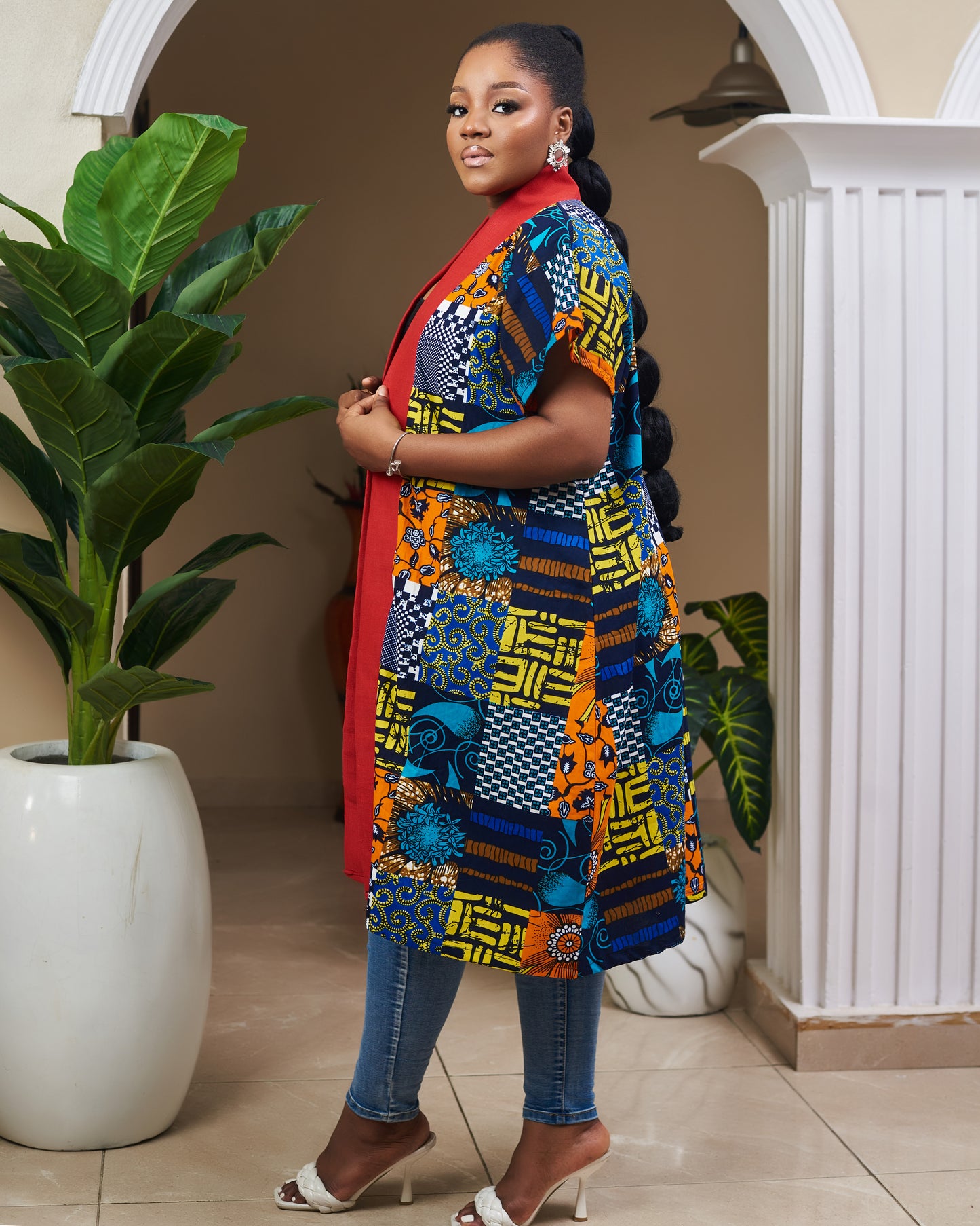 Sassy African kimono styled top