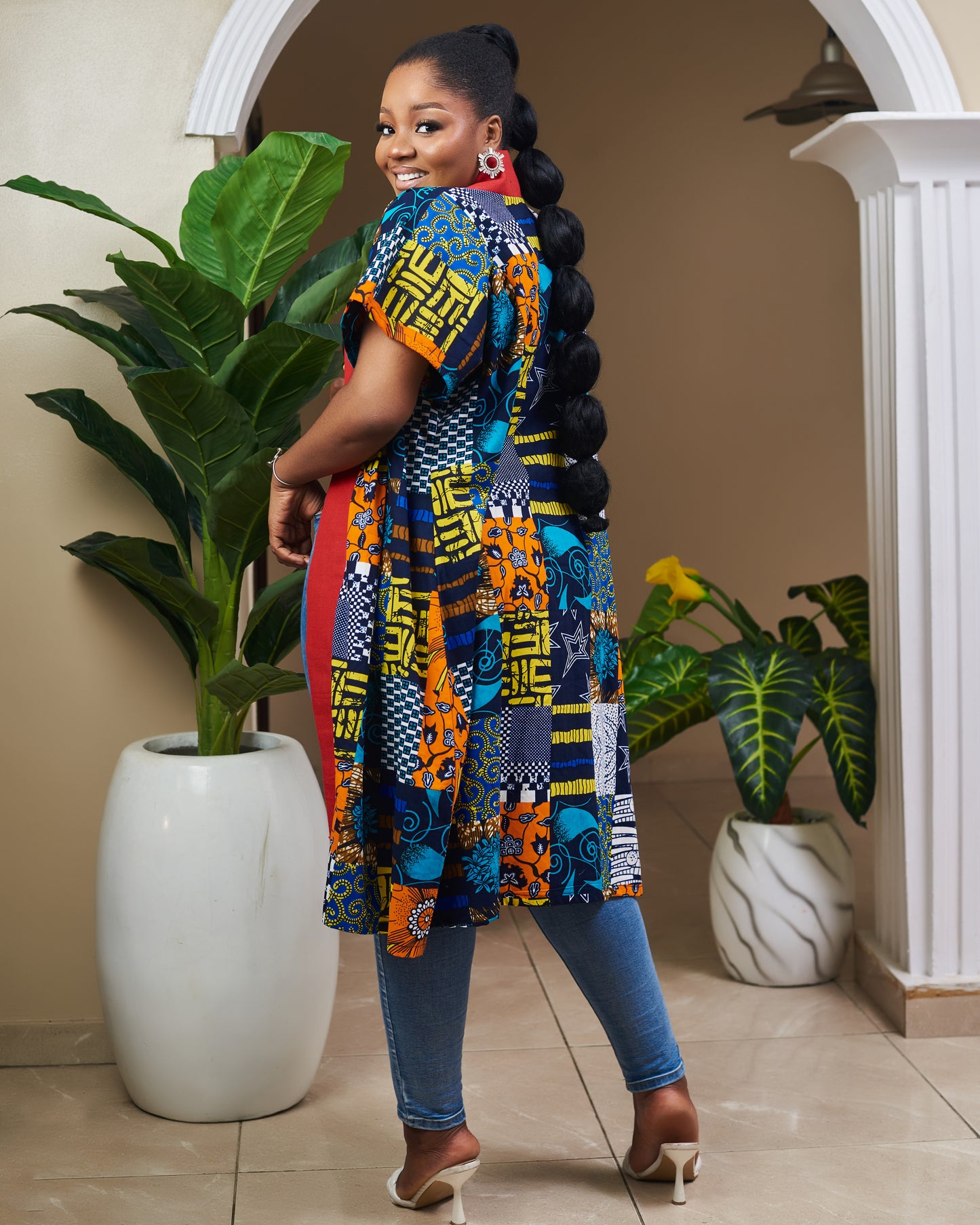 Sassy African kimono styled top