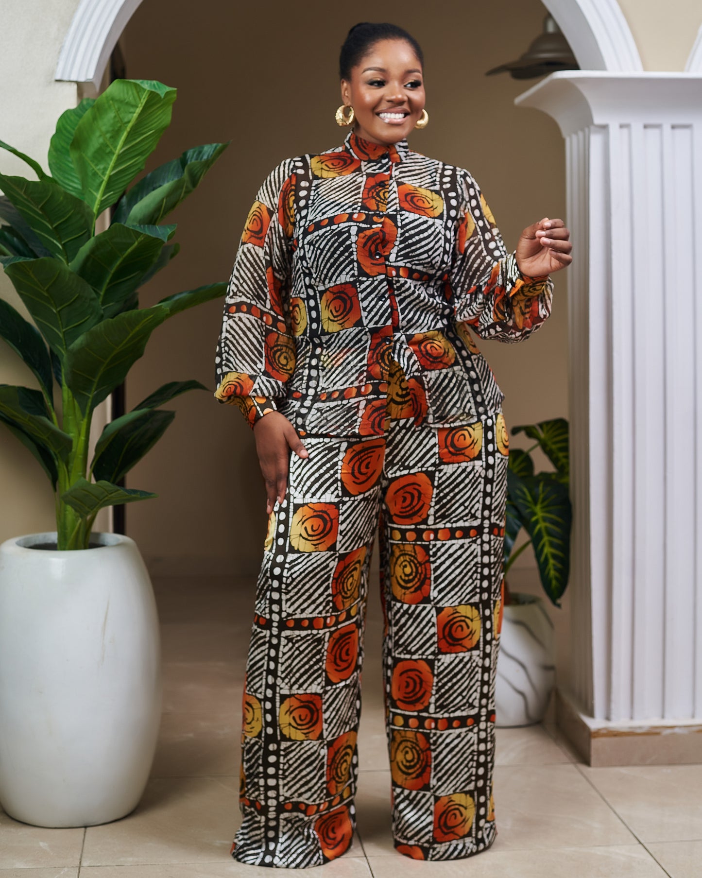 Delicate Damsel African chiffon pant set