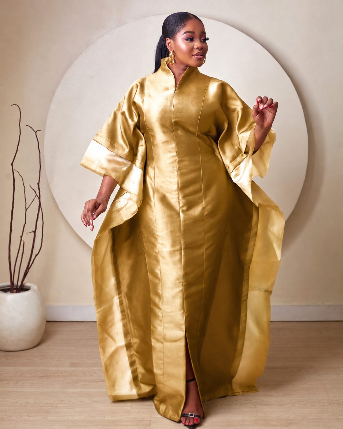 Oyinkansola Gold Mikado and Organdi African Boubou
