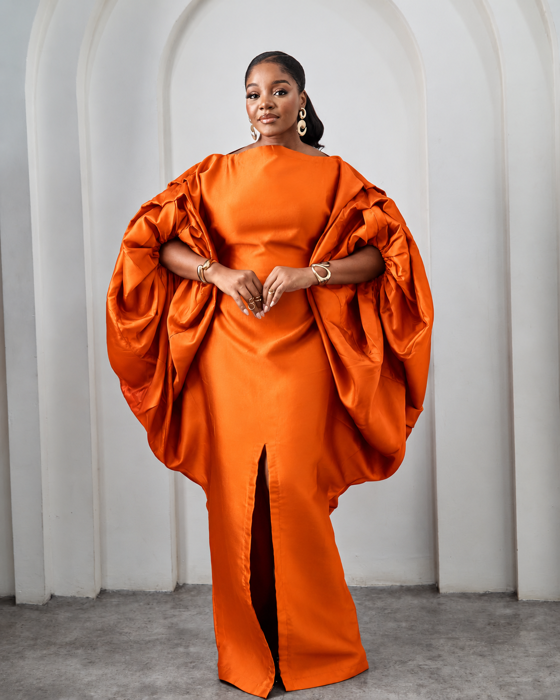 Seka Orange African Maxi Boubou
