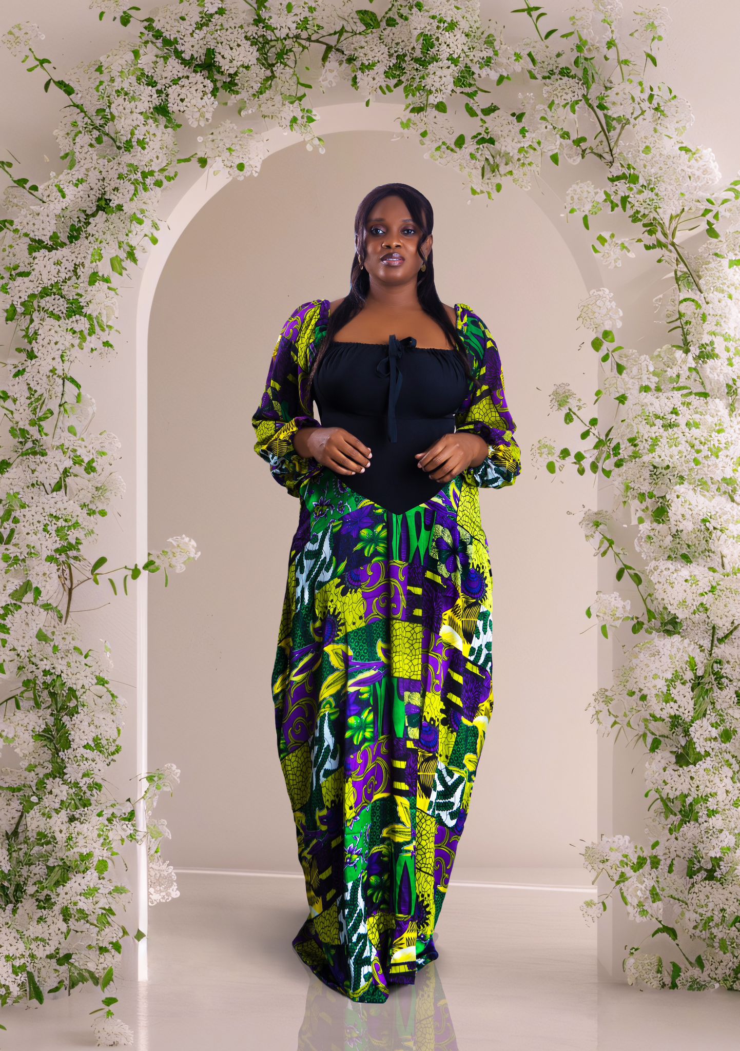 Aura African print  ankara long dress