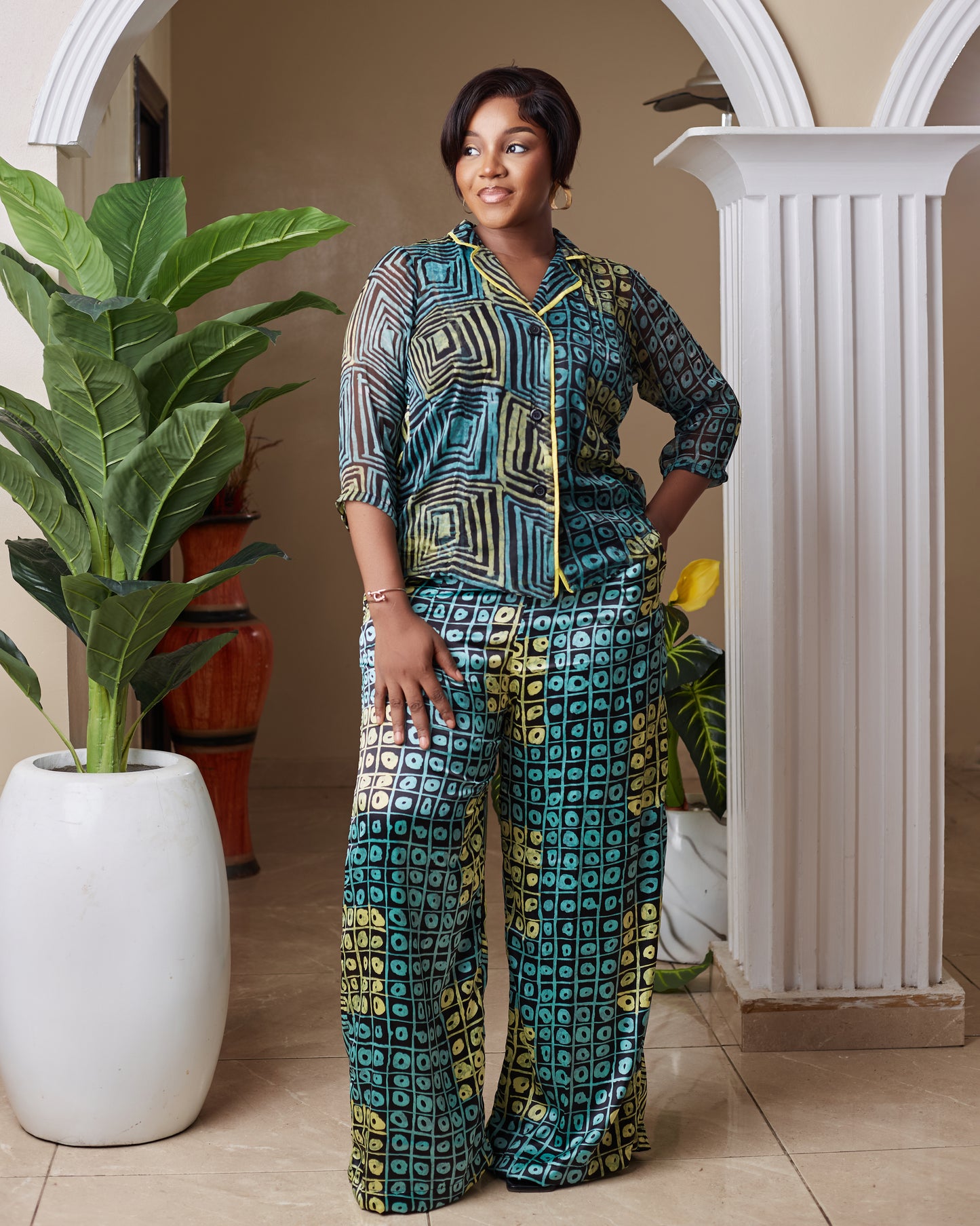 Ife Women's African Print Pant Set