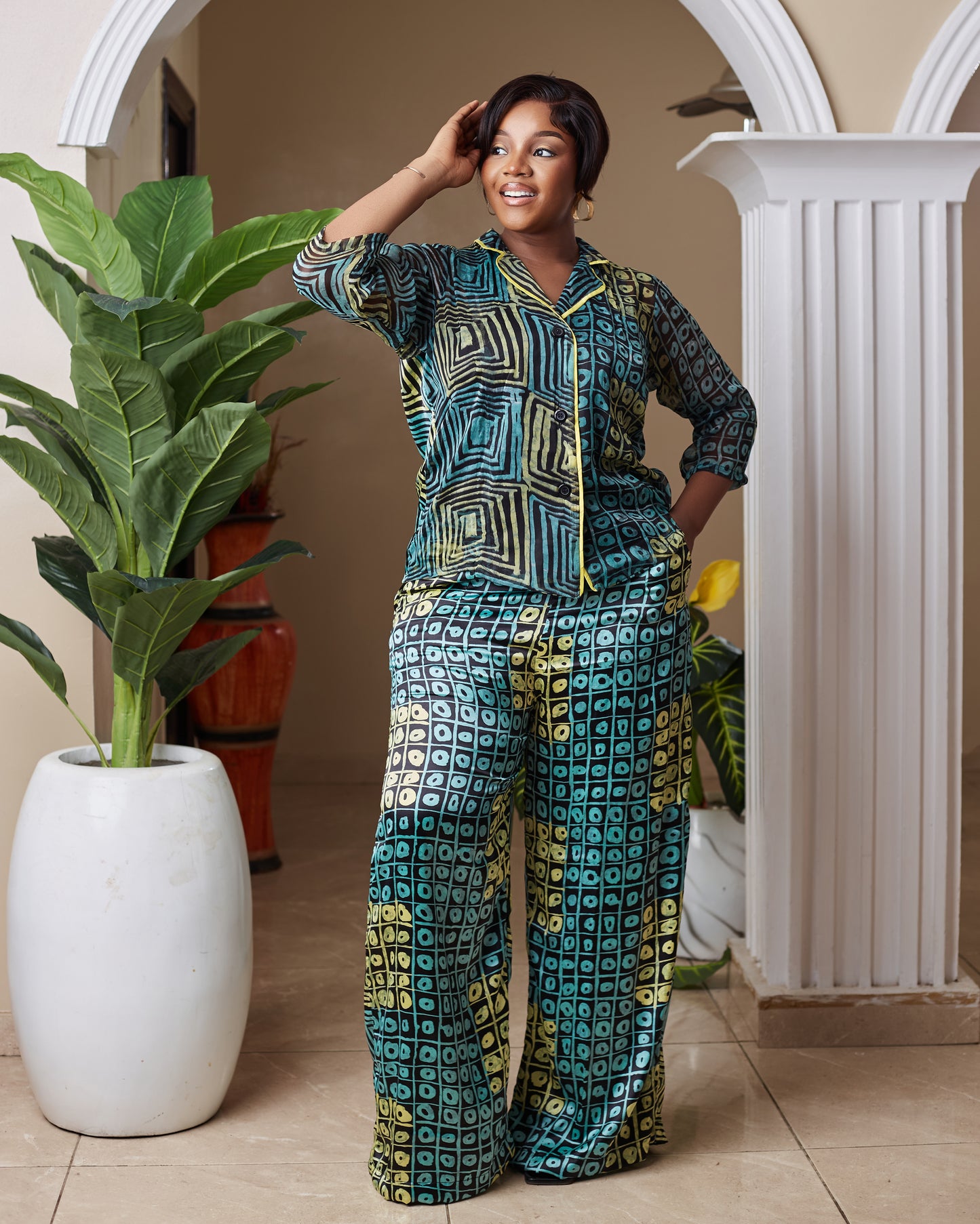 Ife Women's African Print Pant Set